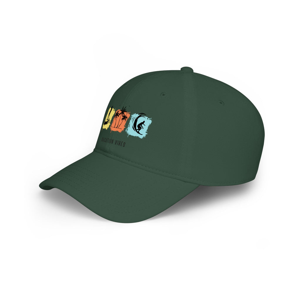 Vacation Vibes Low Profile Baseball Cap — Tropical Palm Beach Hat