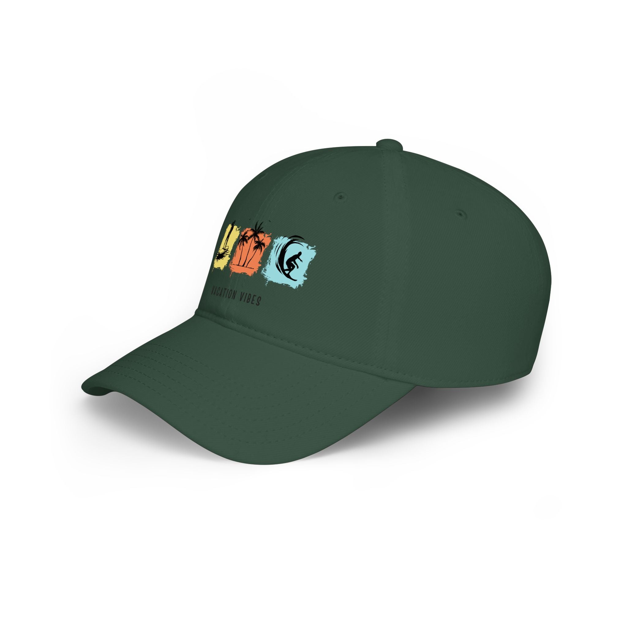 Vacation Vibes Low Profile Baseball Cap — Tropical Palm Beach Hat