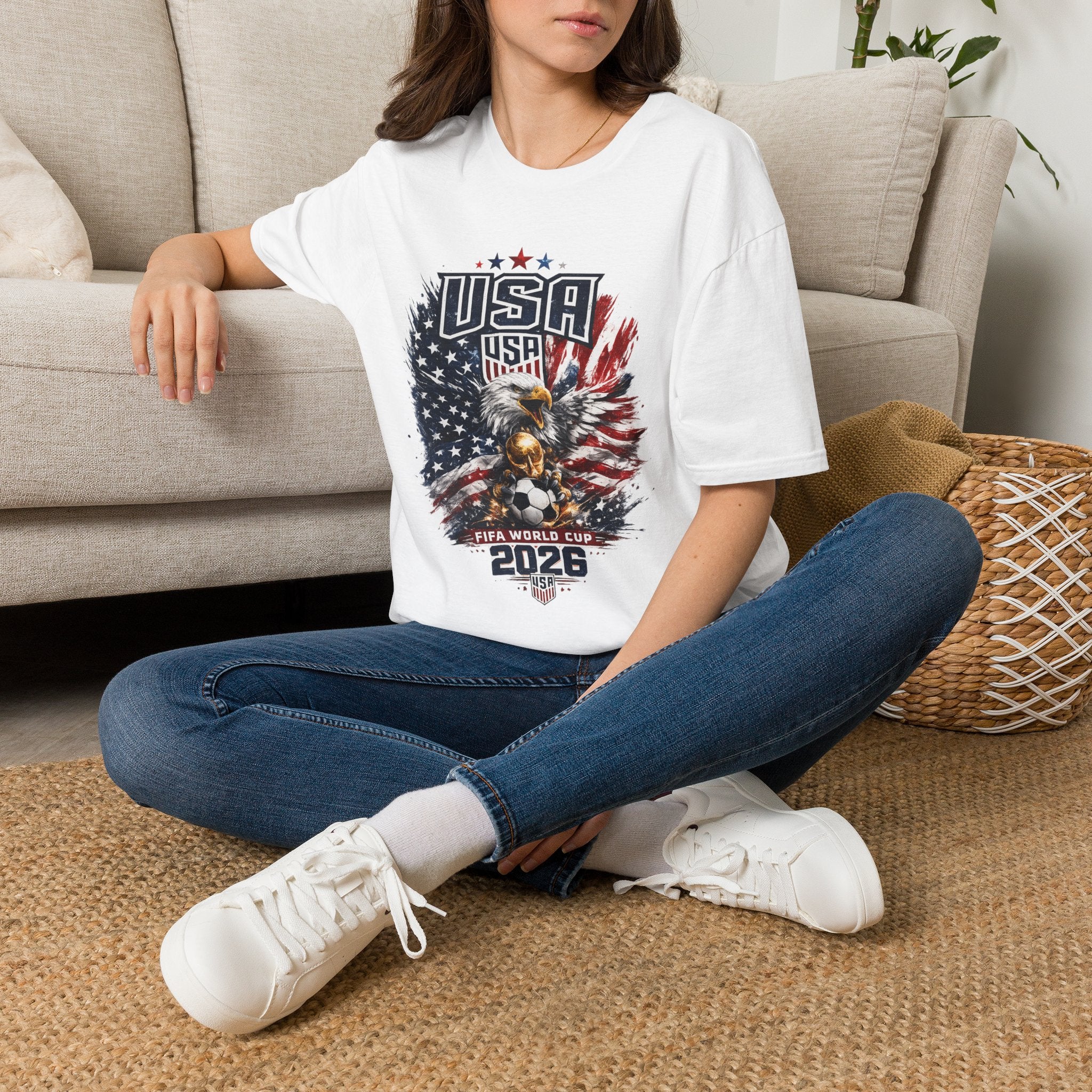 USA Eagle Graphic T-Shirt — Patriotic 2026 American Flag Design
