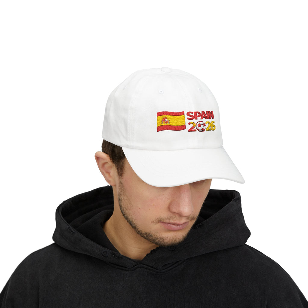 Spain 2026 Flag Dad Cap – Embroidered Soccer Cup Baseball Hat