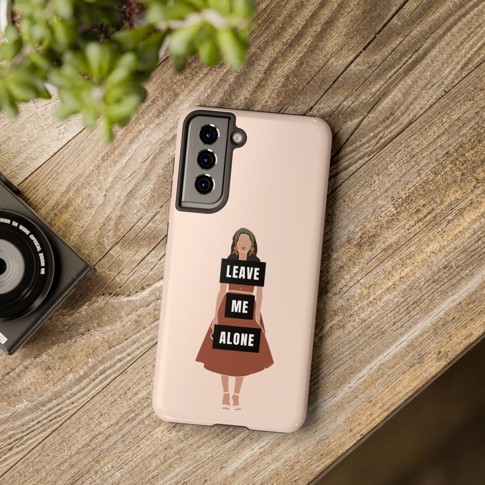 Leave Me Alone Phone Case — Tough Protective iPhone Case with Bold Statement Design