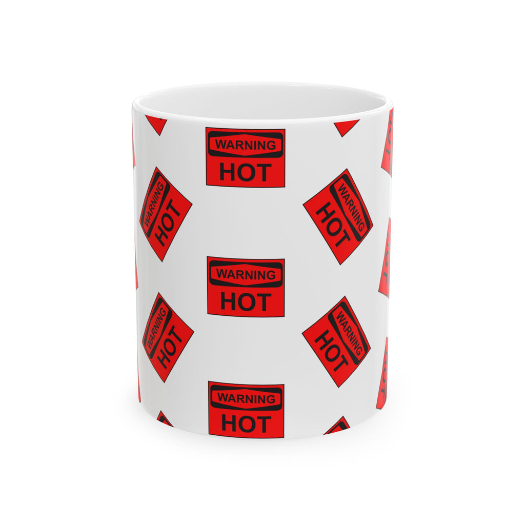 Warning: Hot' Graphic Coffee Cup (11oz, 15oz)