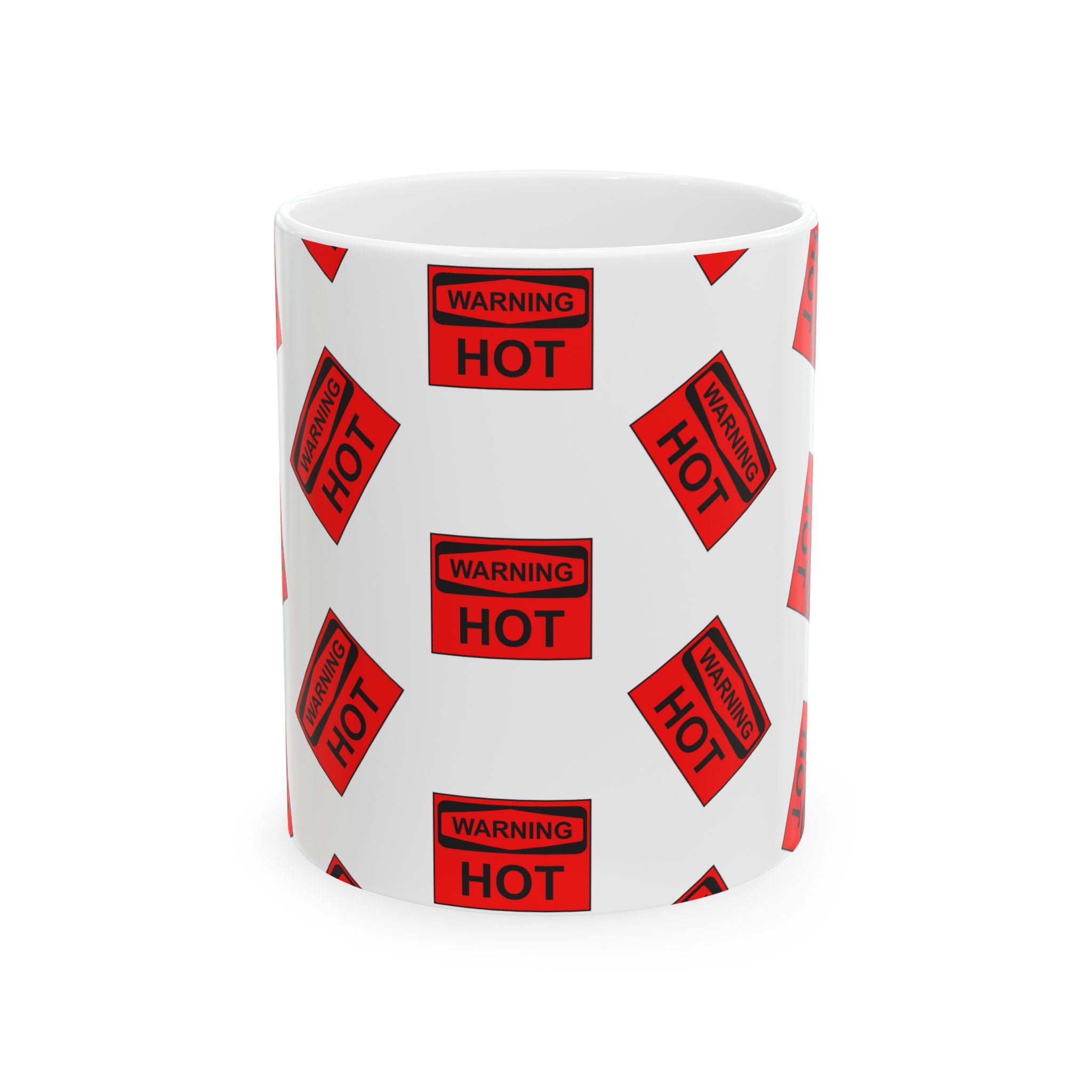 Warning: Hot' Graphic Coffee Cup (11oz, 15oz)