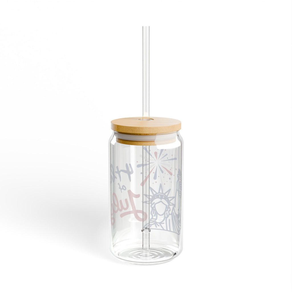 16oz July 4th Sipper Glass - Statue of Liberty Patriotic Drink Tumbler