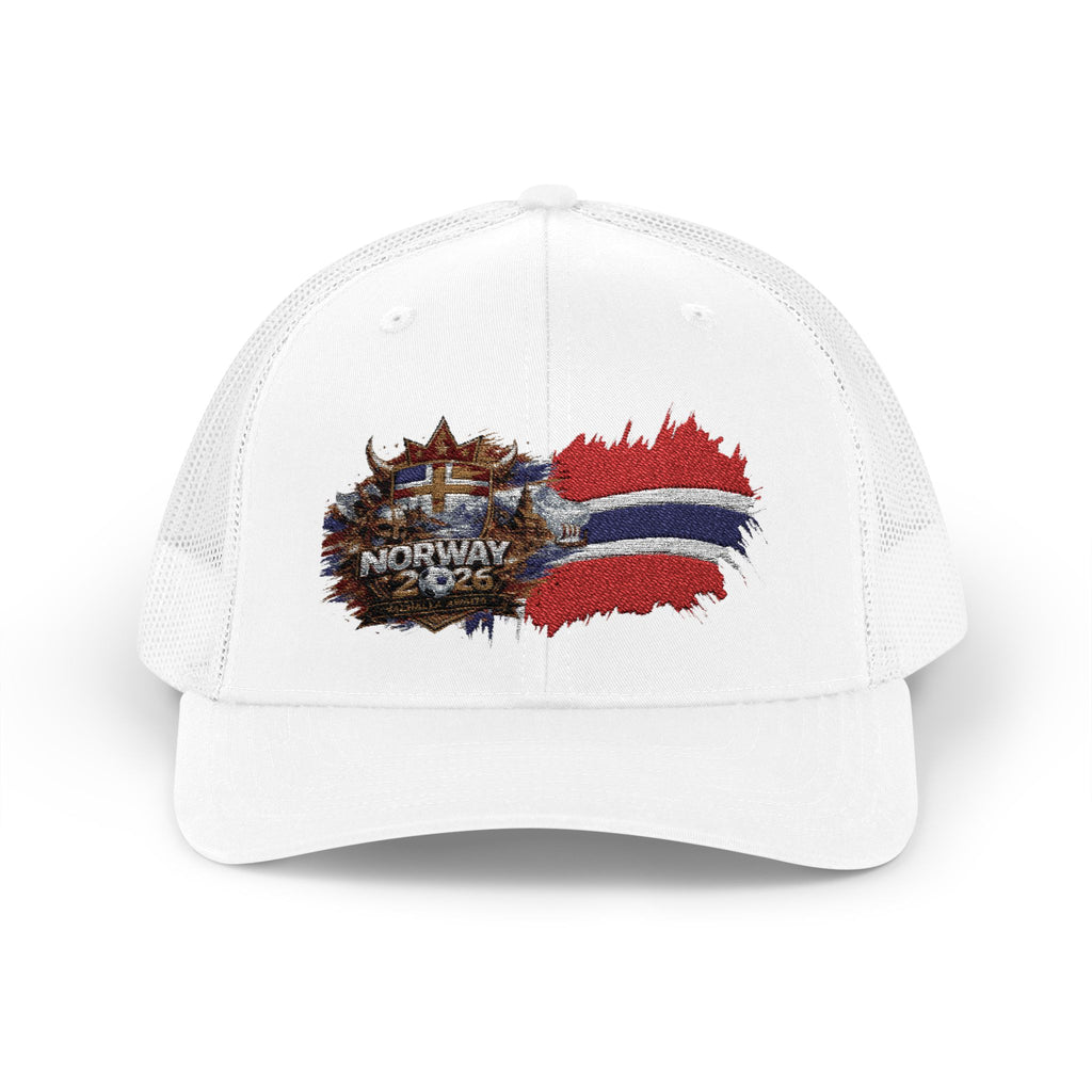 Norway  Flag Distressed Trucker Cap - Rustic American Snapback Hat