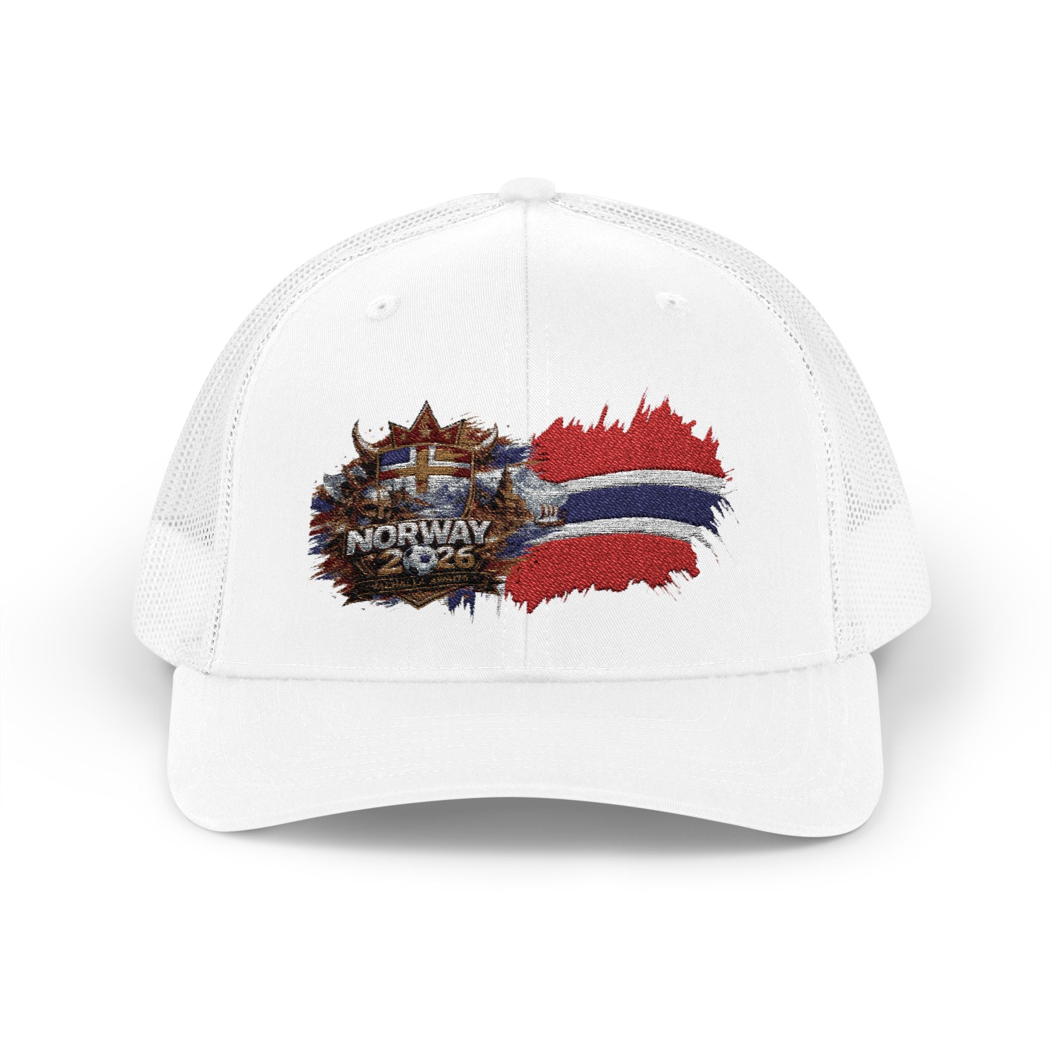 Norway  Flag Distressed Trucker Cap - Rustic American Snapback Hat