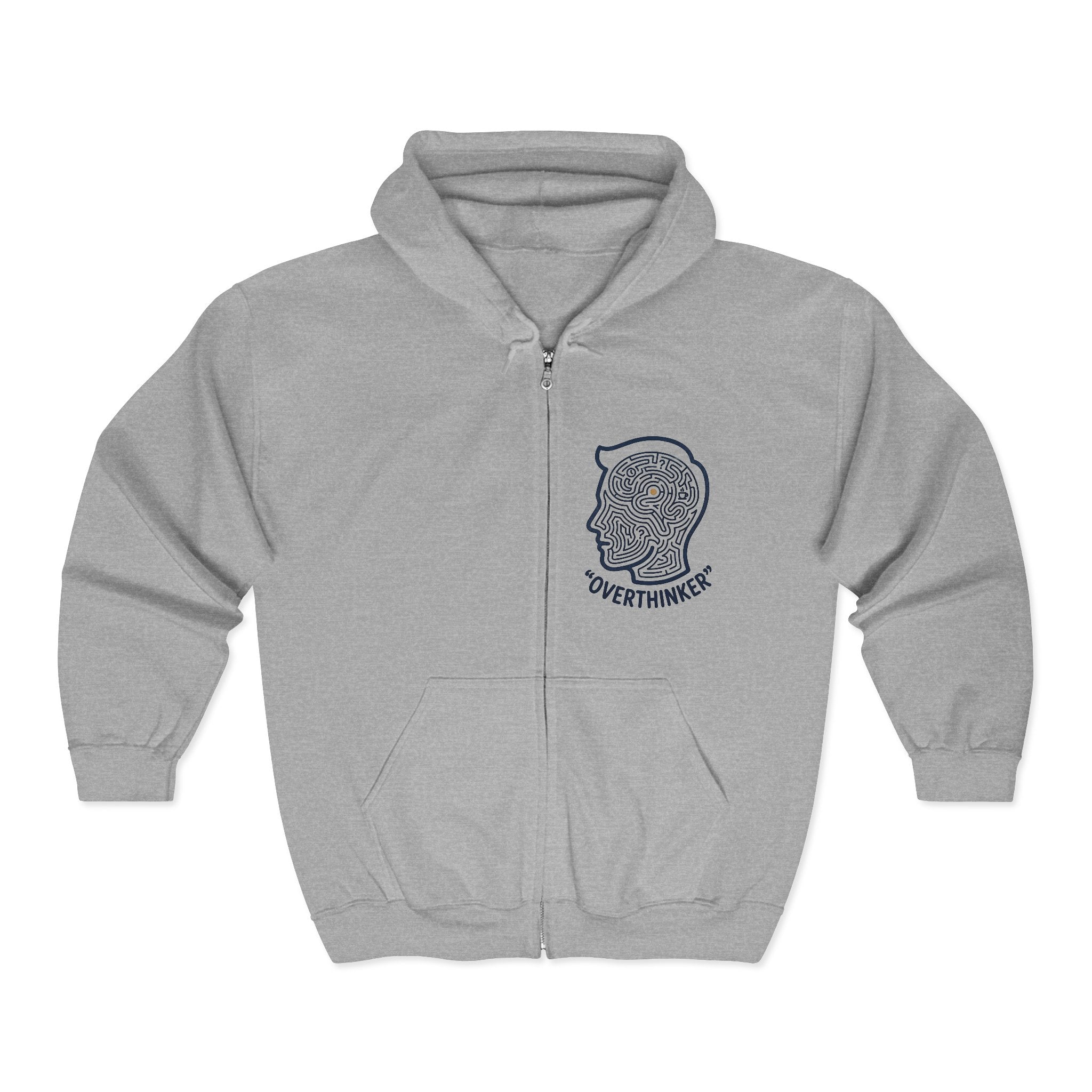 Overthinking Unisex Heavy Blend™ Full Zip Hooded Sweatshirt