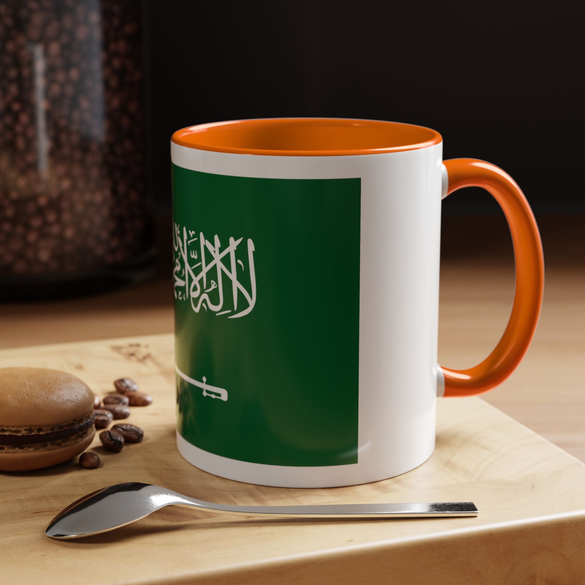 Saudi Arabia Flag Accent Coffee Mug — Patriotic 11/15oz Ceramic