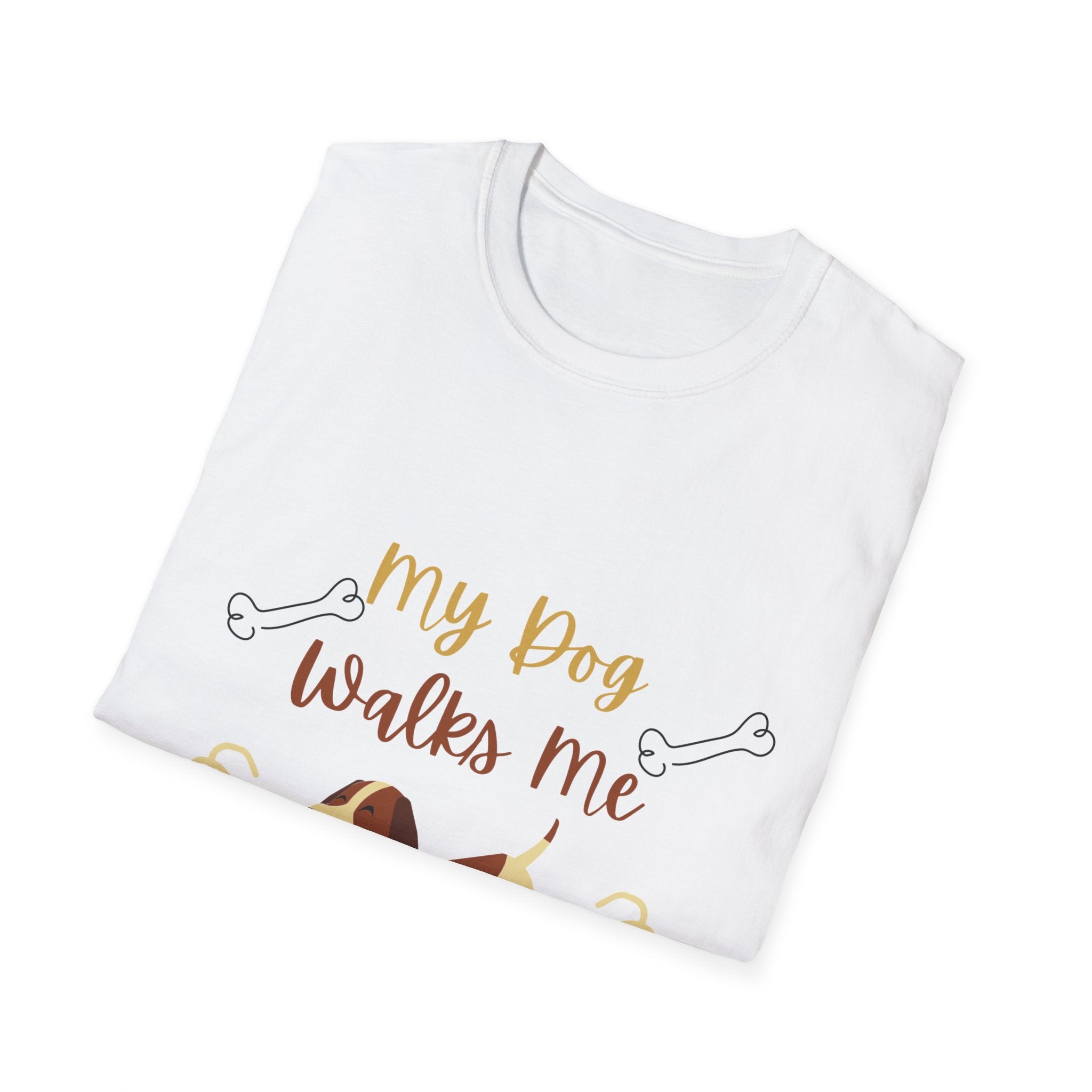Dog Lover T-Shirt — “My Dog Walks Me Everyday” Cute Beagle Design