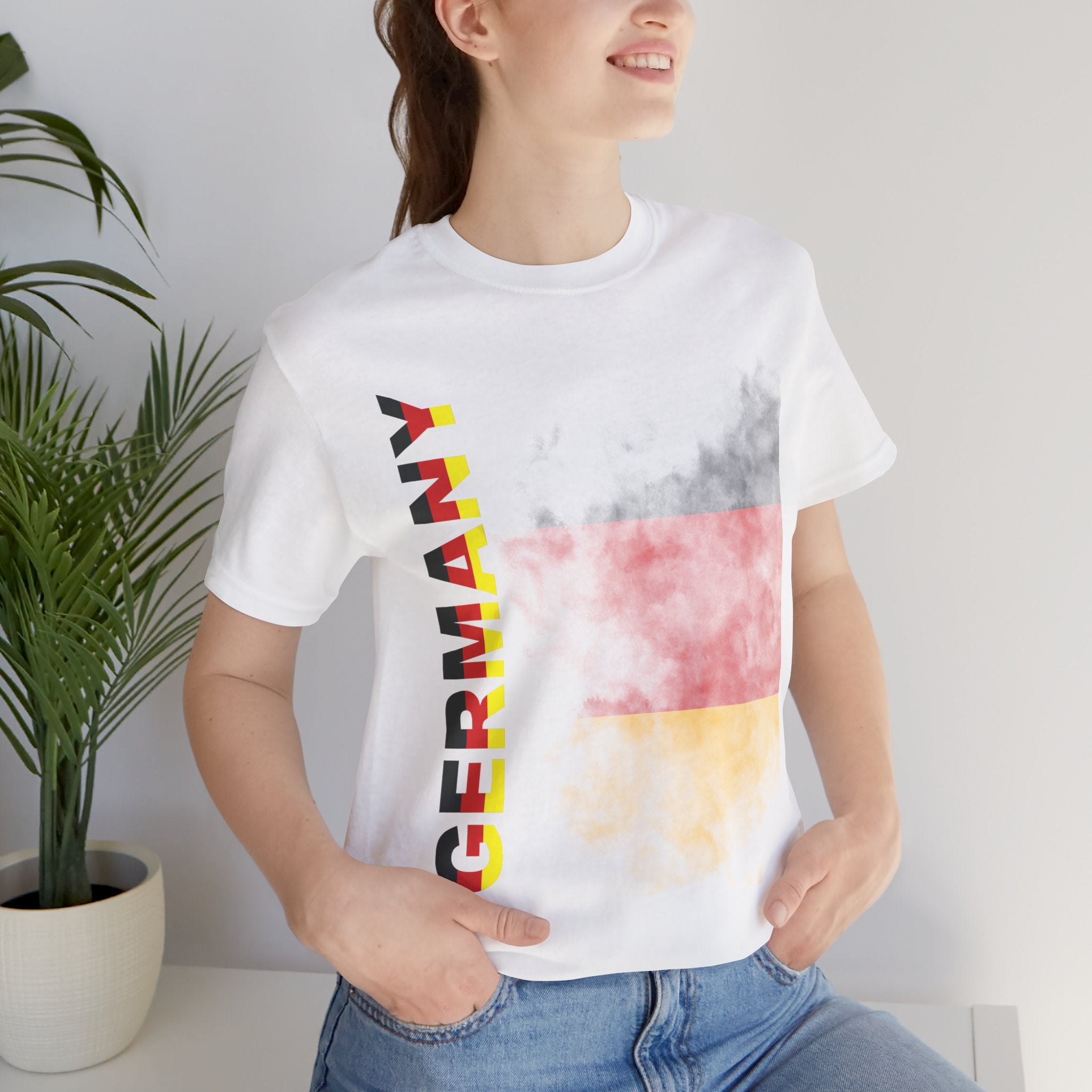 Germany Flag Eagle Tee — German Pride T‑Shirt (Smoky Flag Front, Coat of Arms Back)