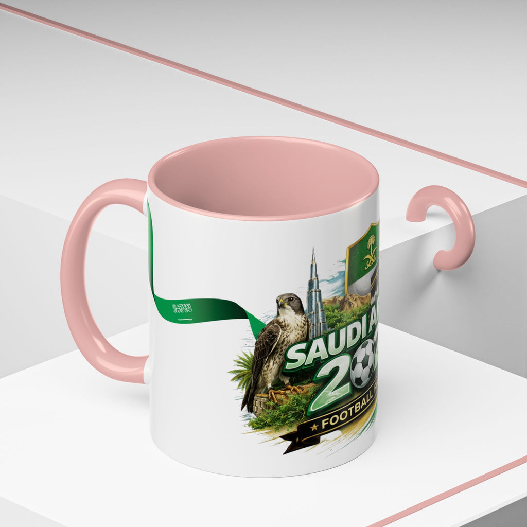 Saudi Arabia 2026 Football Passion Accent Coffee Mug – Cup Soccer Fan Gift