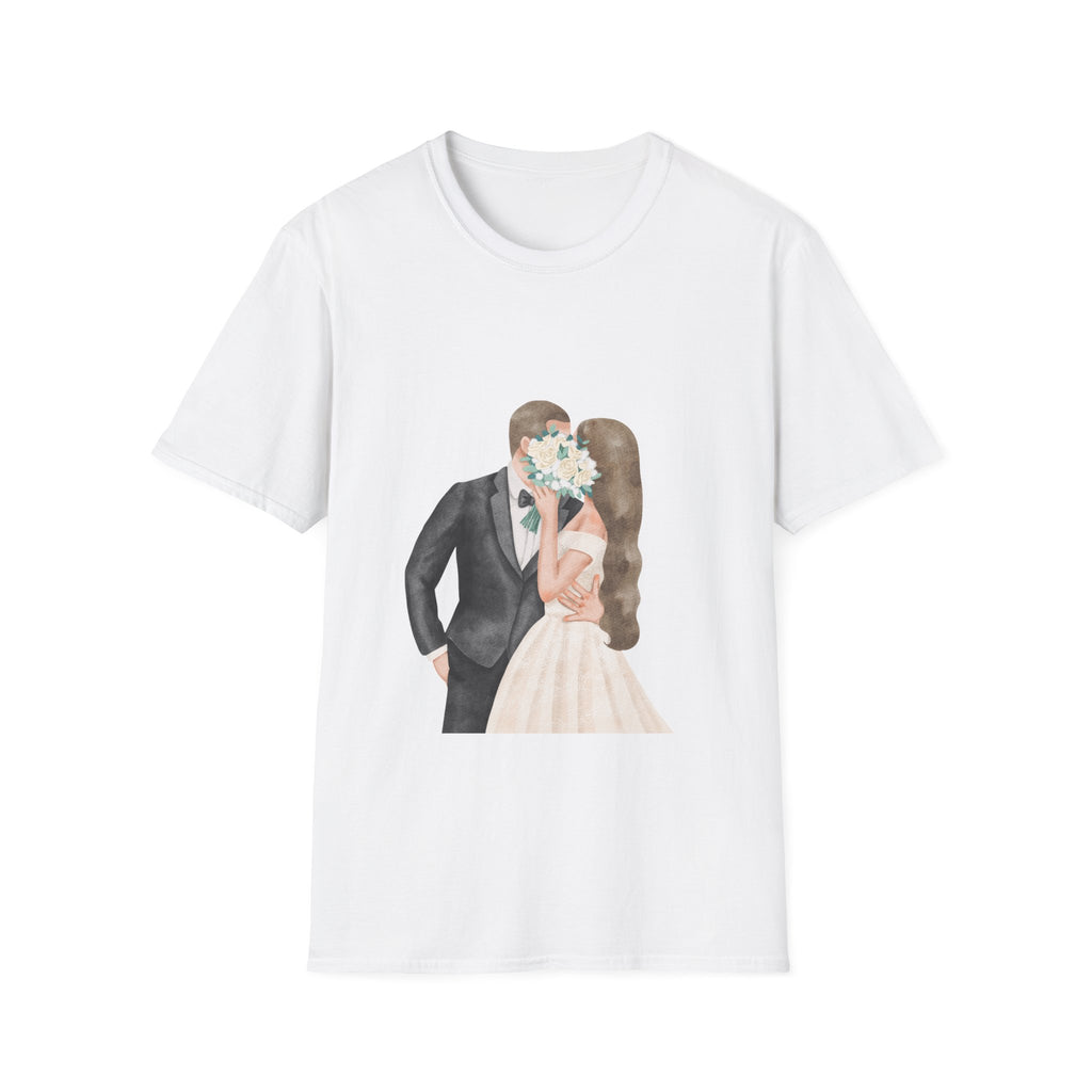 Wedding Couple Graphic T-Shirt — Bridal & Groom Rings Design