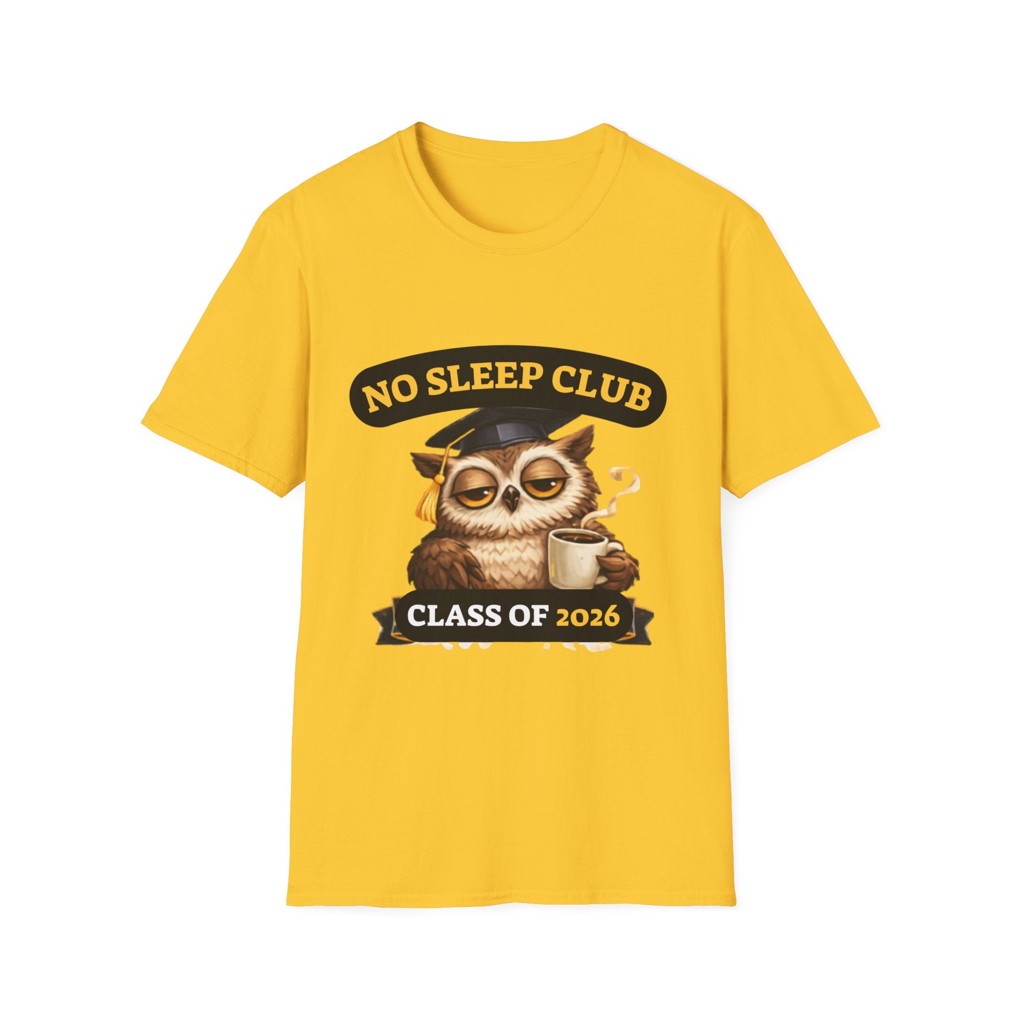 No Sleep Club Class of 2026 T-Shirt — Graduation Owl Tee