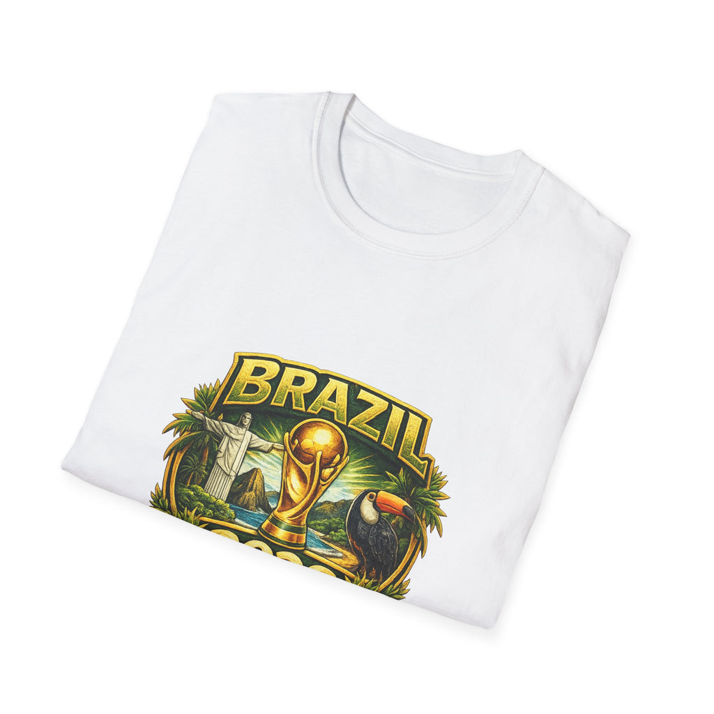 Brazil 2026 Cup T-Shirt – Soccer Trophy & Flag Fan Tee