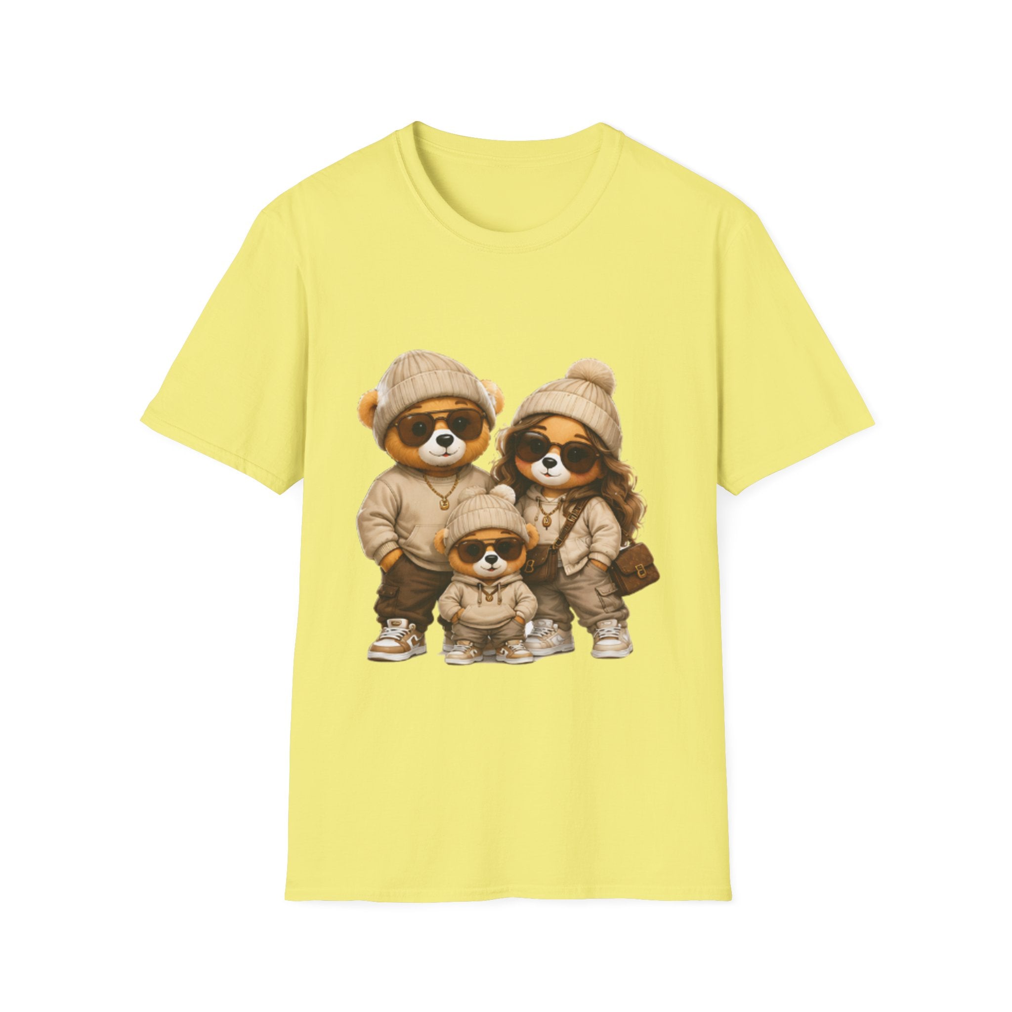 Cute Family Raccoon Trio unisex T-Shirt — Matching Cozy Outfit Graphic Tee