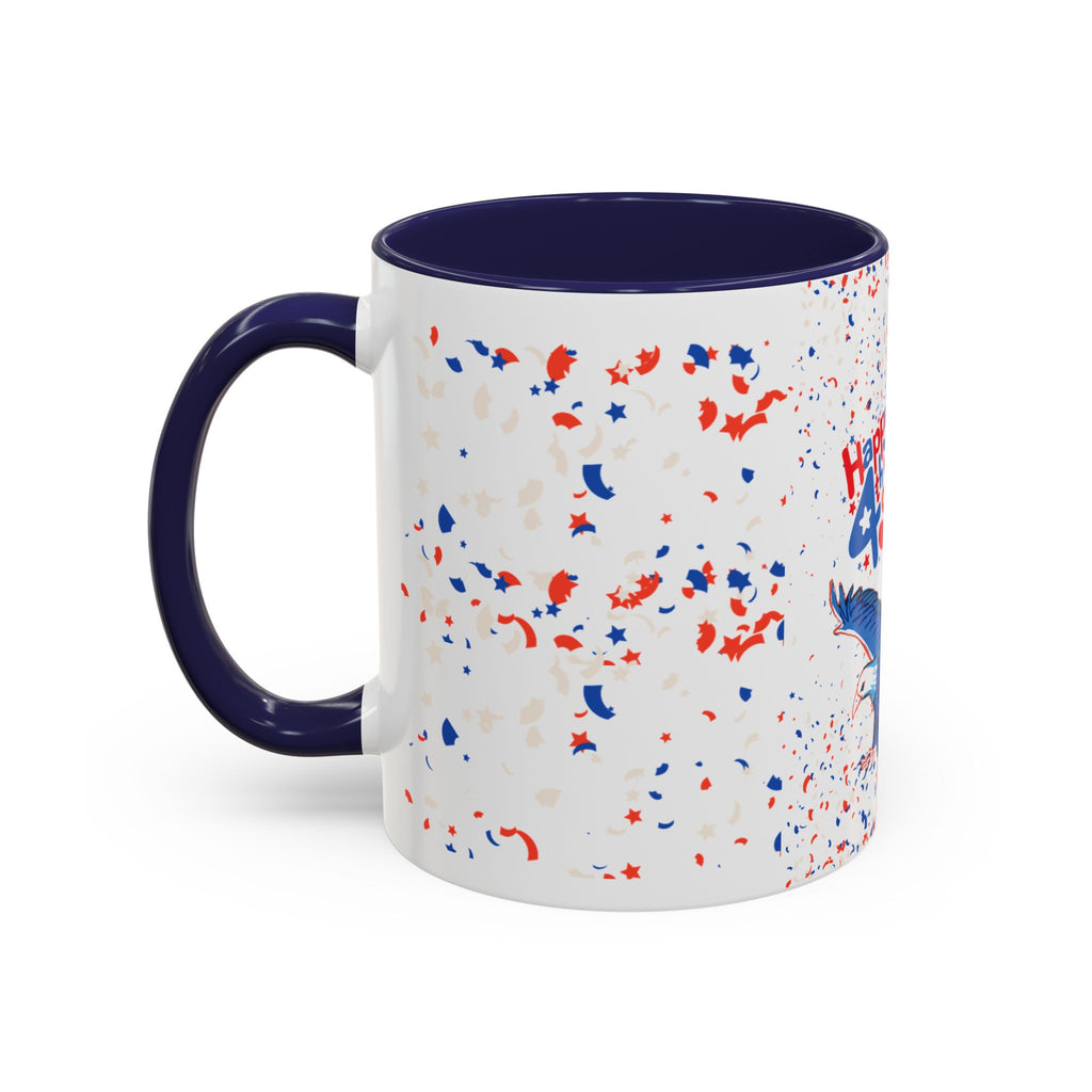4th of July Coffee Mug - Patriotic Eagle Accent Mug, Red White & Blue Celebration Drinkware