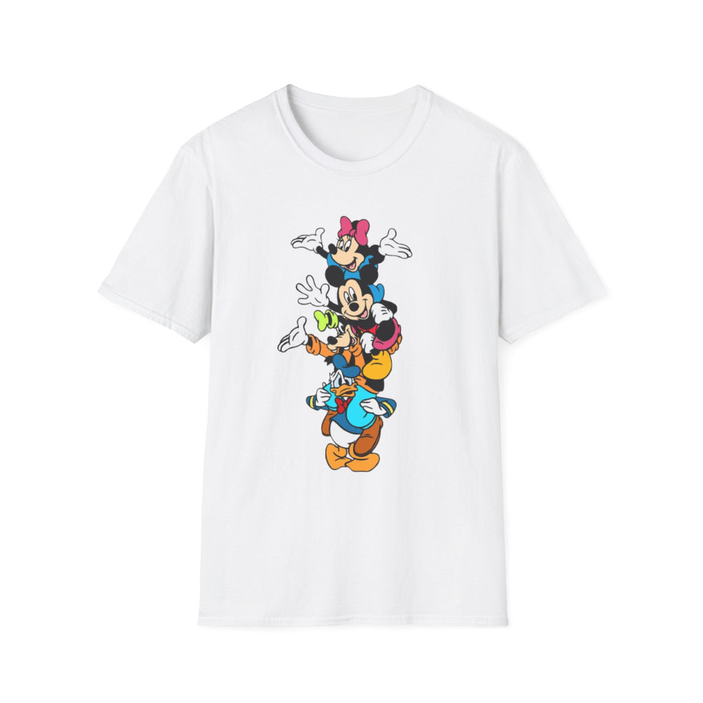 Stacked Disney Characters Unisex T-Shirt — Mickey & Friends Vertical Graphic Tee