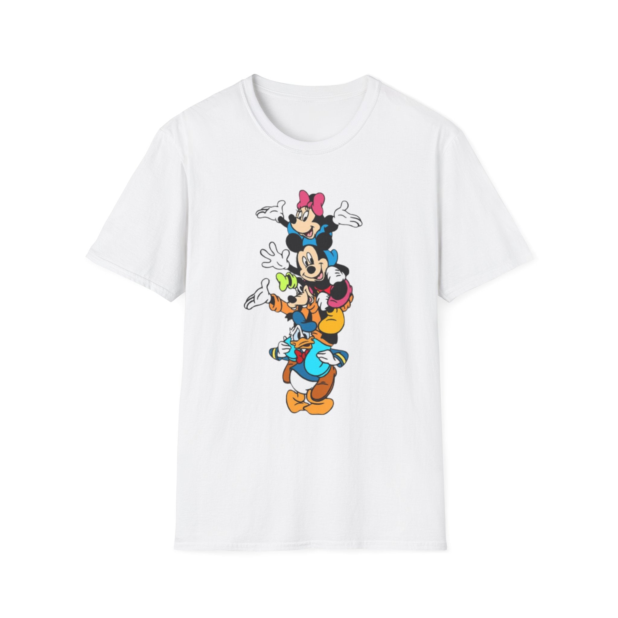 Stacked Disney Characters Unisex T-Shirt — Mickey & Friends Vertical Graphic Tee