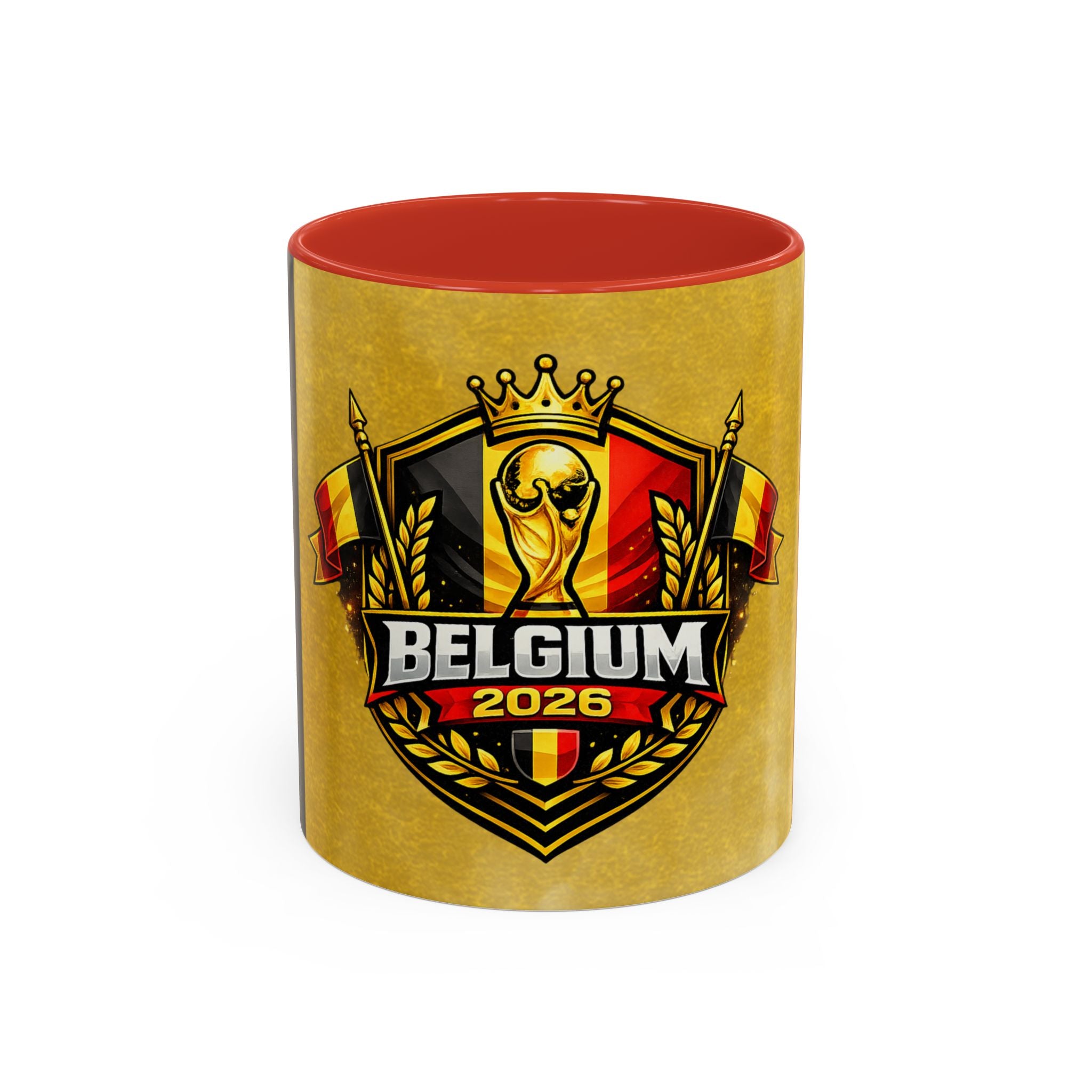 Belgium 2026 Soccer Crest Coffee Mug — Cup Fan Gift (11/15oz)