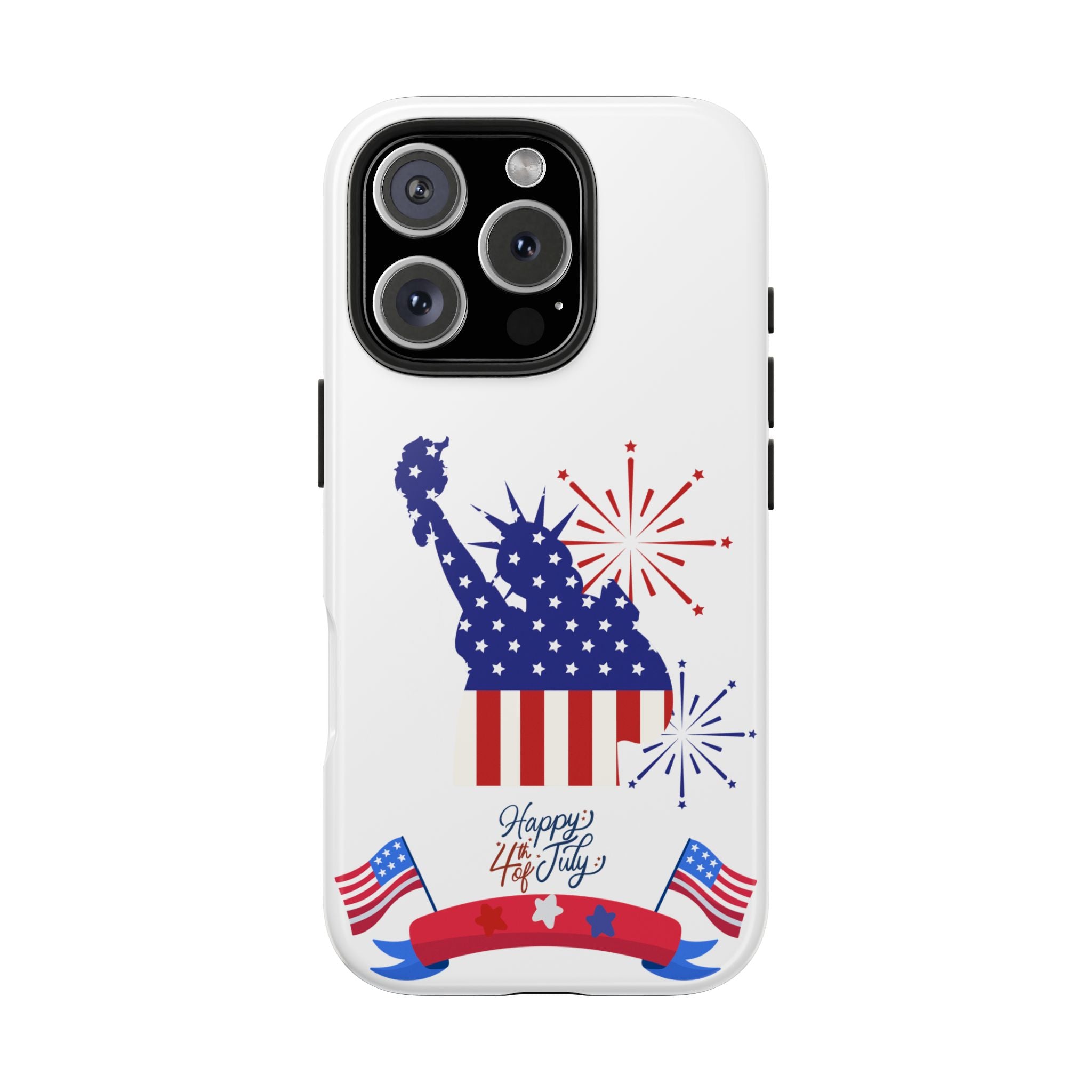 4th of July Tough Phone Case — Statue of Liberty USA Flag Design