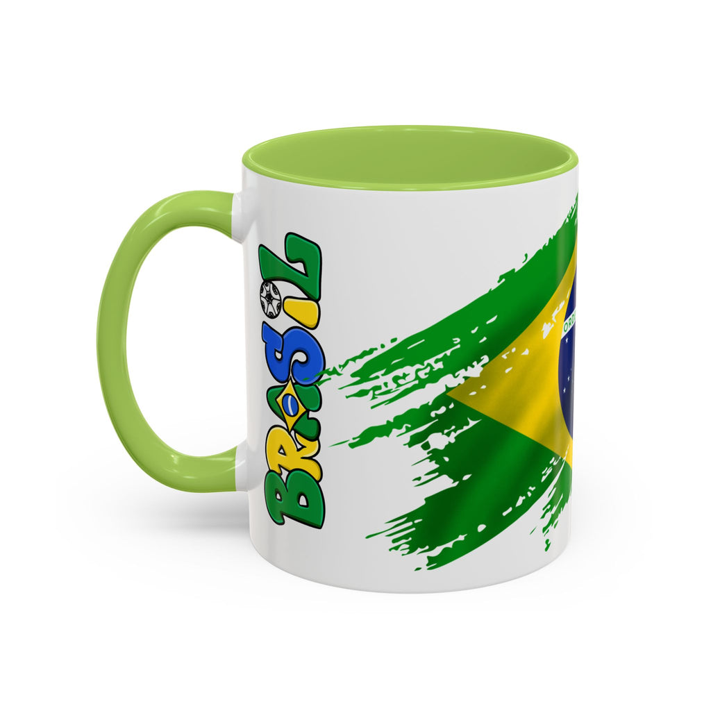 Brazil Flag Accent Coffee Mug — Brasil Pride 11/15oz