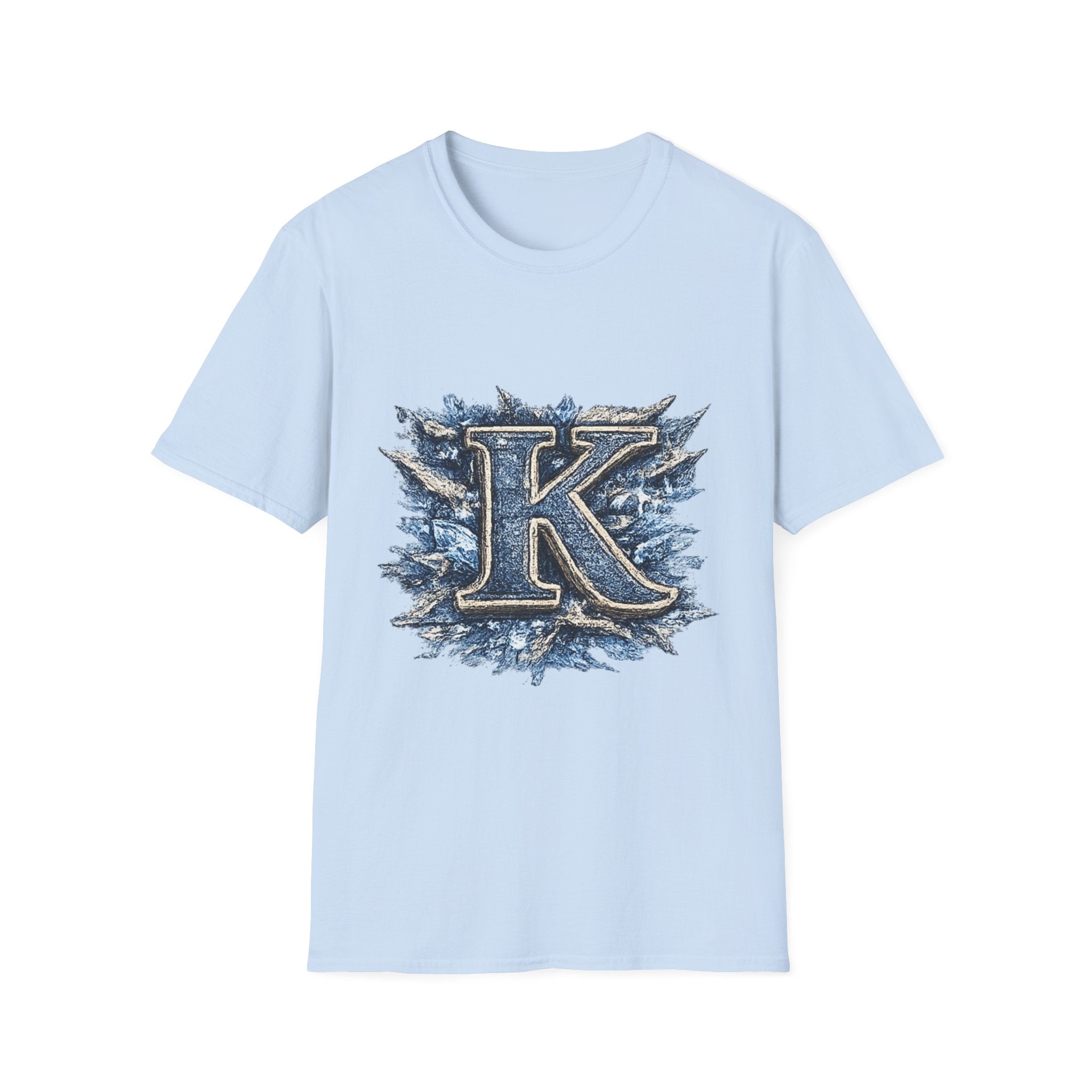 Letter K Vintage Ice Monogram T-Shirt