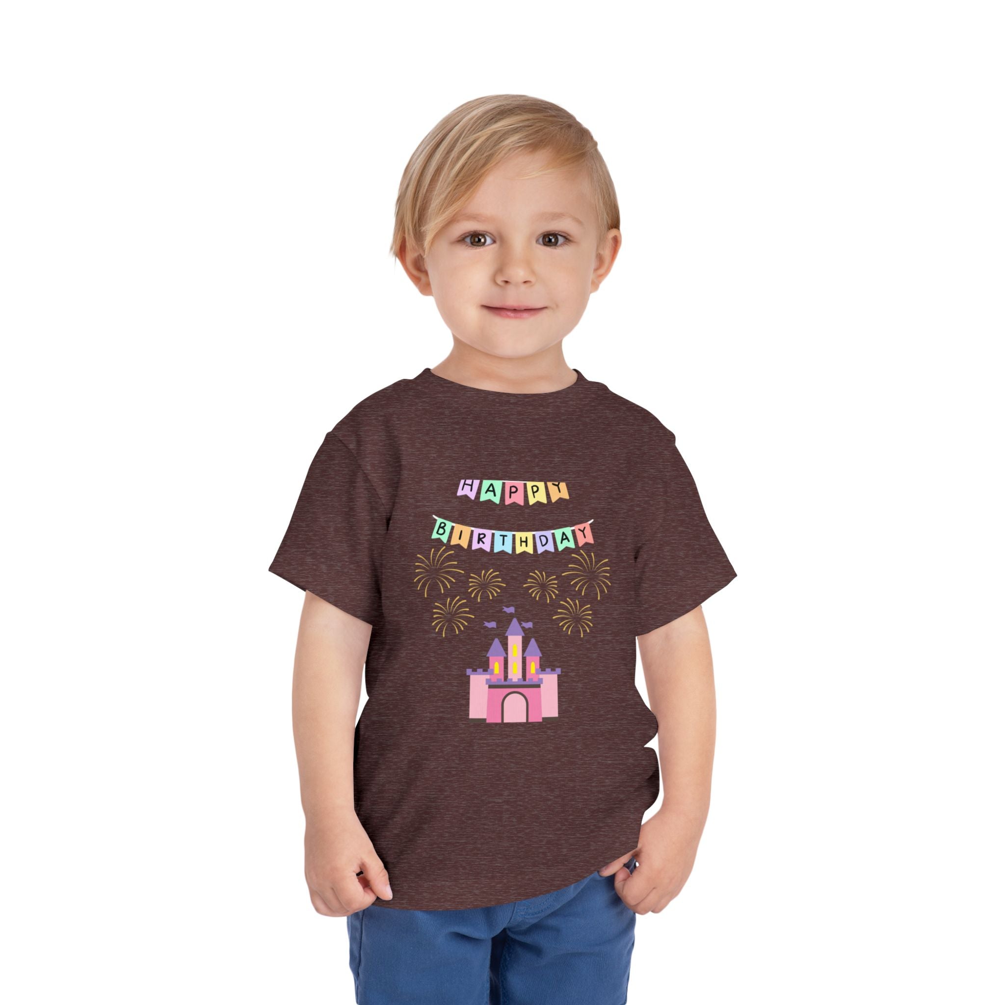 Toddler Birthday Castle Tee — "Happy Birthday" Princess Shirt