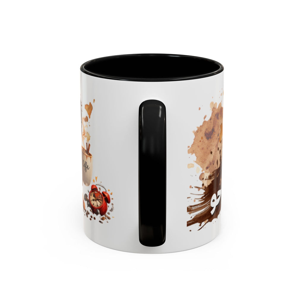 Cute Coffee Girl Accent Mug — Arabic Script Coffee Design (11/15oz)