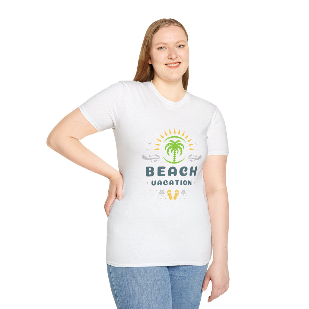 Beach Vacation T-Shirt — Palm Tree Sunset Graphic Tee