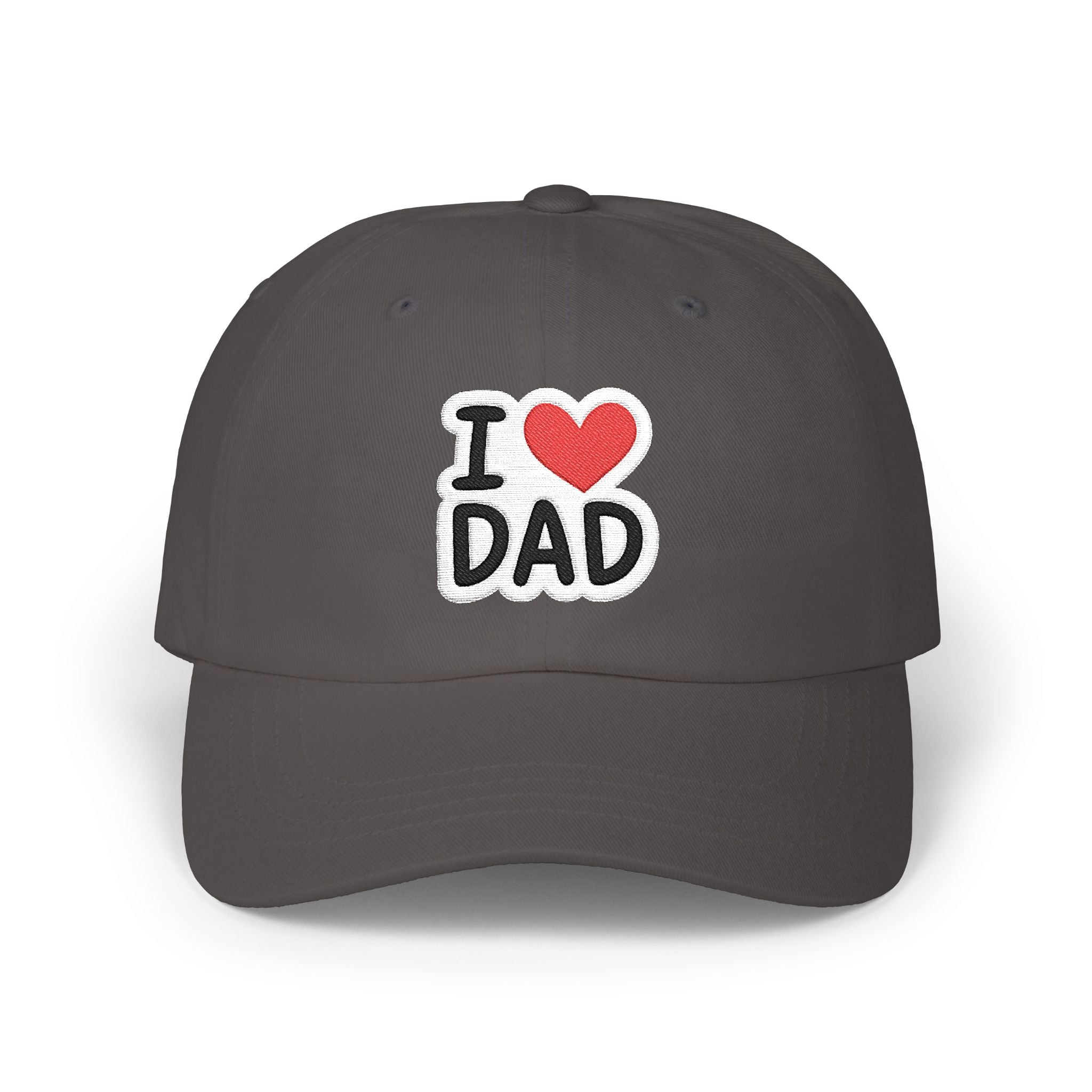 I  DAD Embroidered Dad Cap — Classic White Baseball Hat for Father’s Day
