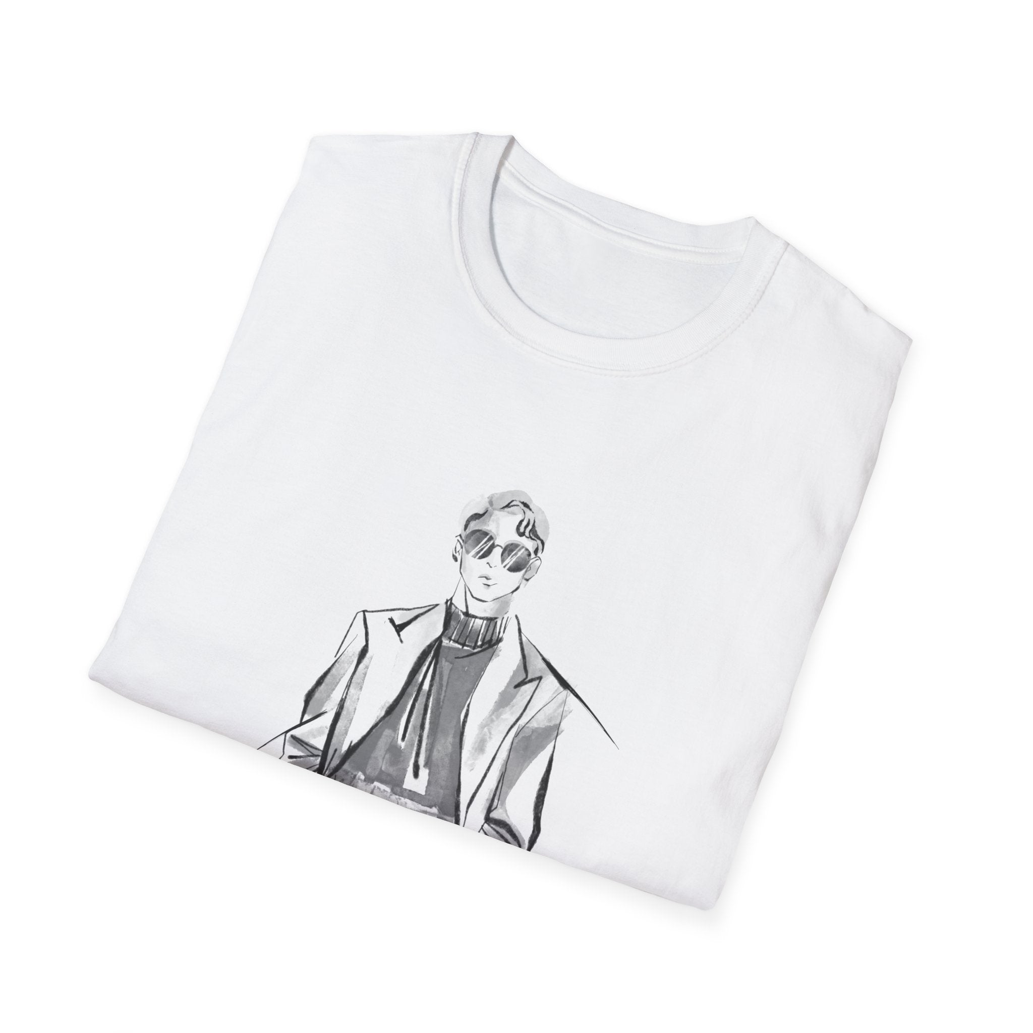 Gentleman Sketch Tee — Vintage Fashion Illustration T-Shirt