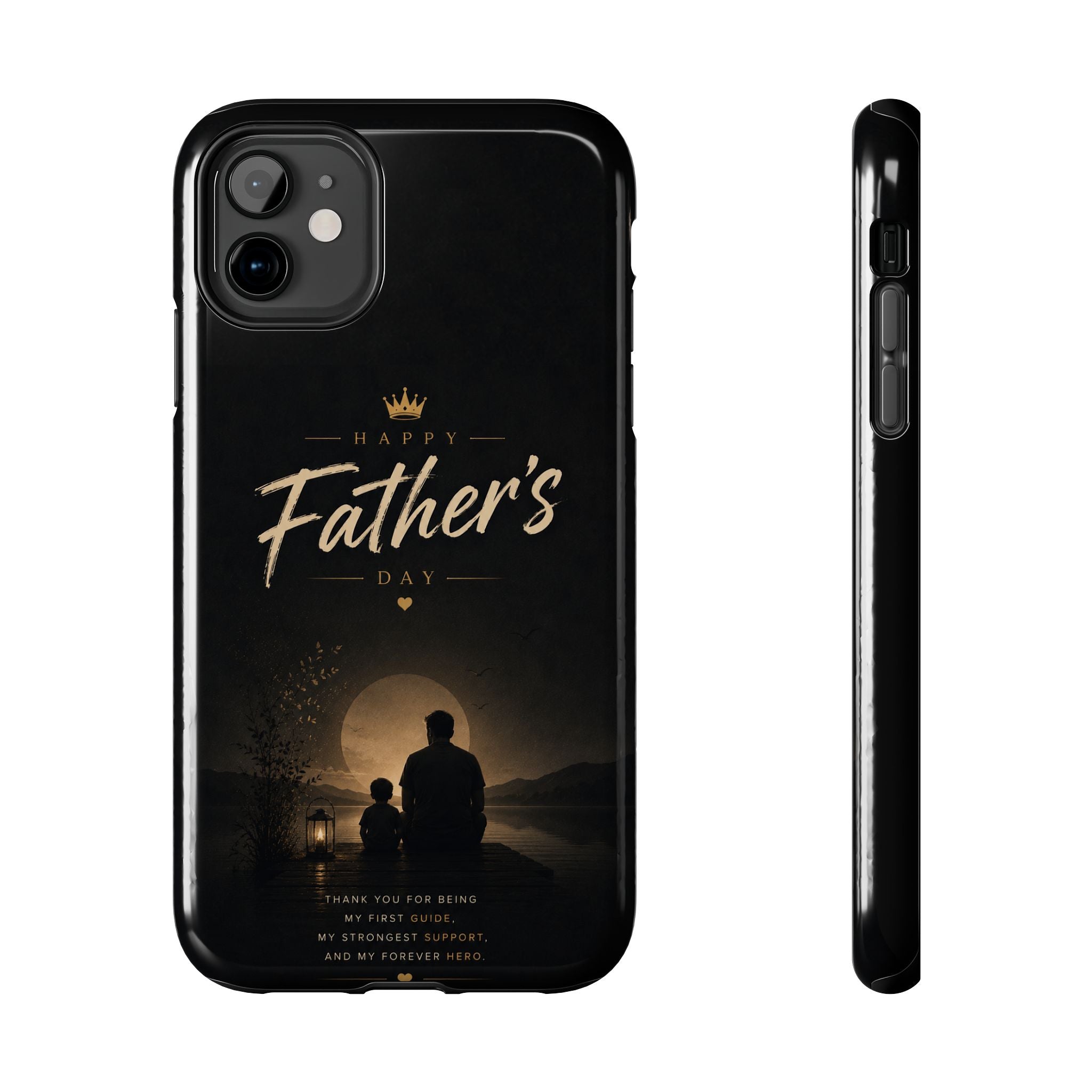 Father's Day Tough Phone Case — 'Happy Father's Day' Silhouette Tribute