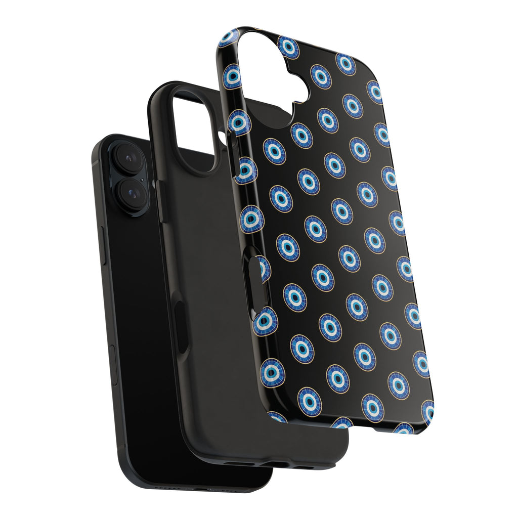 Evil Eye Pattern Tough Phone Case — Protective Blue Nazar Design