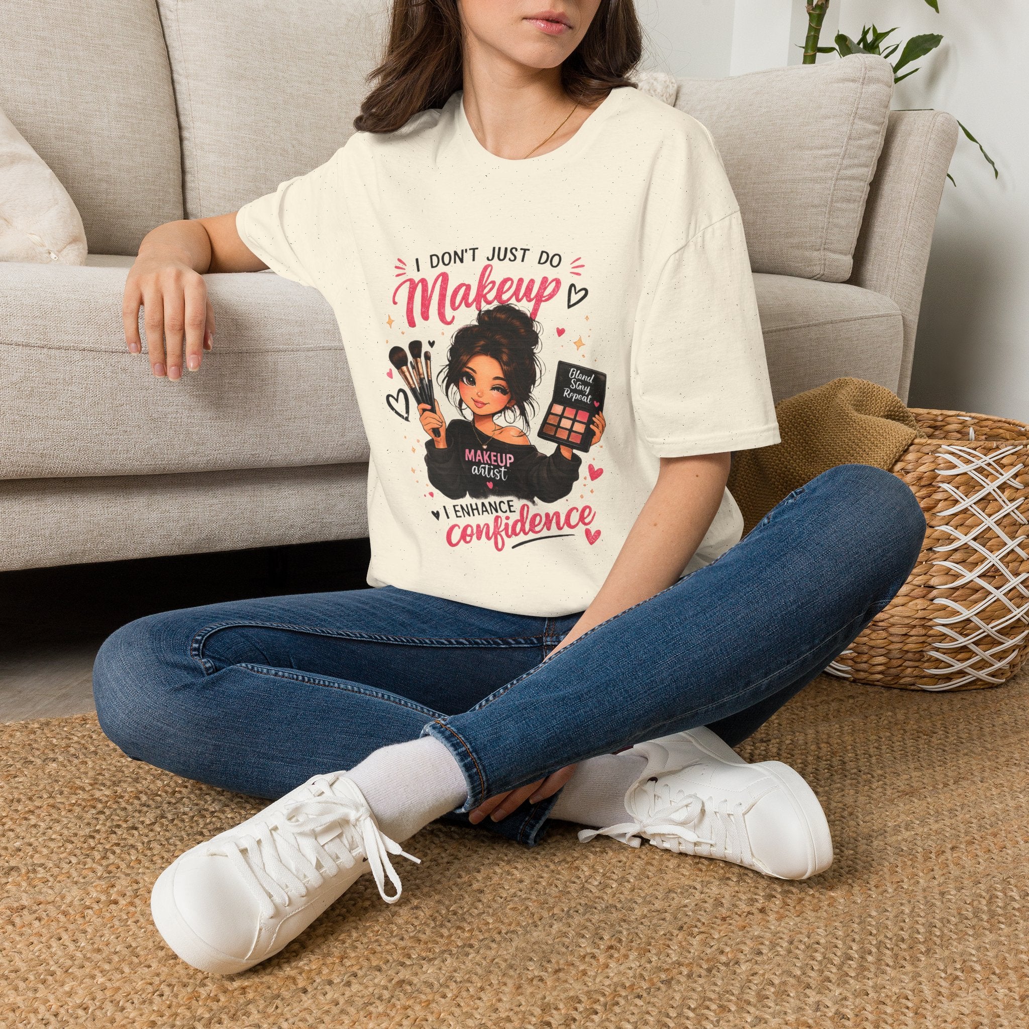 Makeup Artist T-Shirt — “I Don’t Just Do Makeup, I Enhance Confidence”