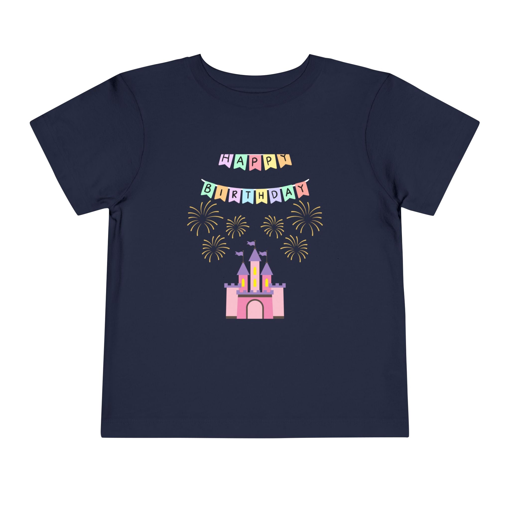 Toddler Birthday Castle Tee — "Happy Birthday" Princess Shirt