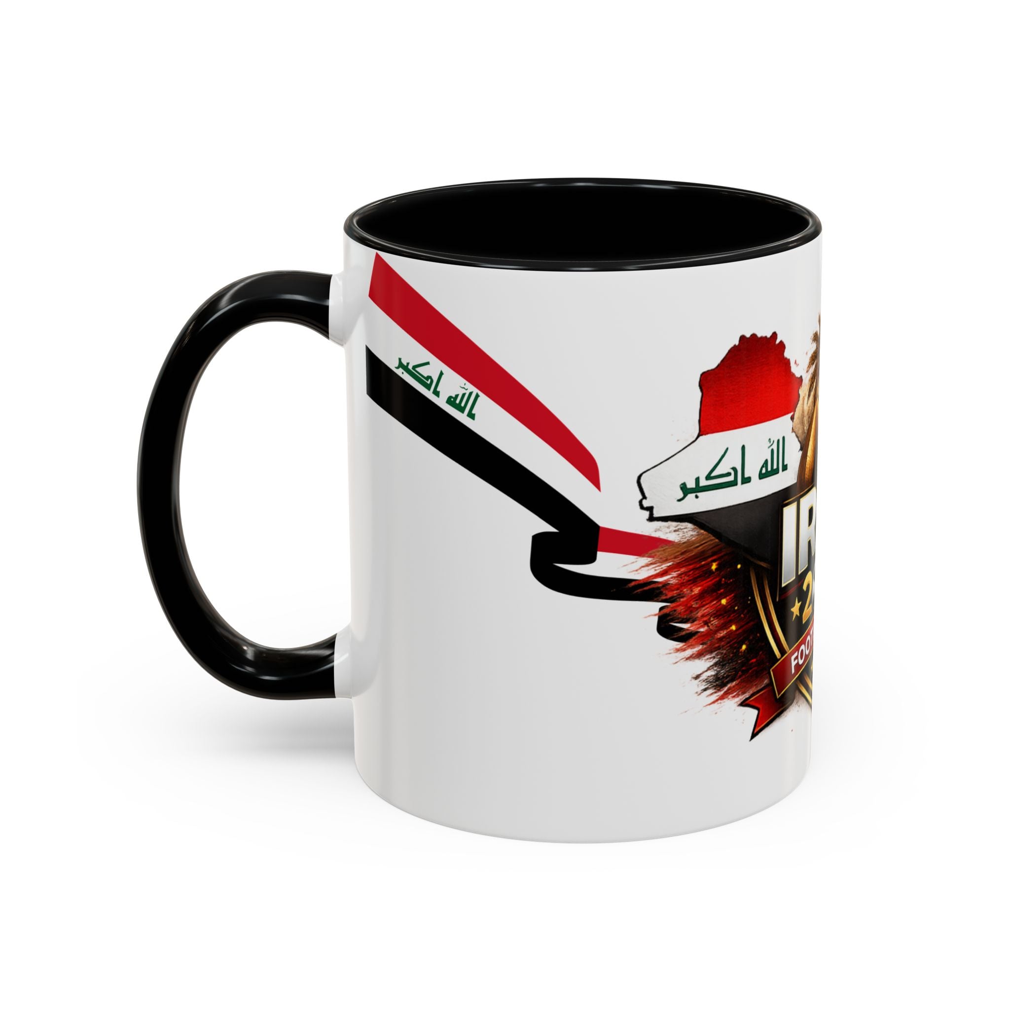 Iraq 2026 Football Cup Accent Coffee Mug – National Team Soccer Fan Gift