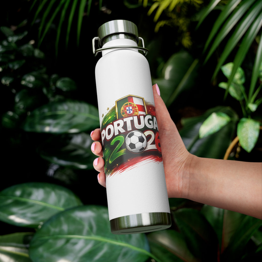 Portugal 2026 Soccer Stainless Bottle — 22oz Insulated Vacuum Tumbler