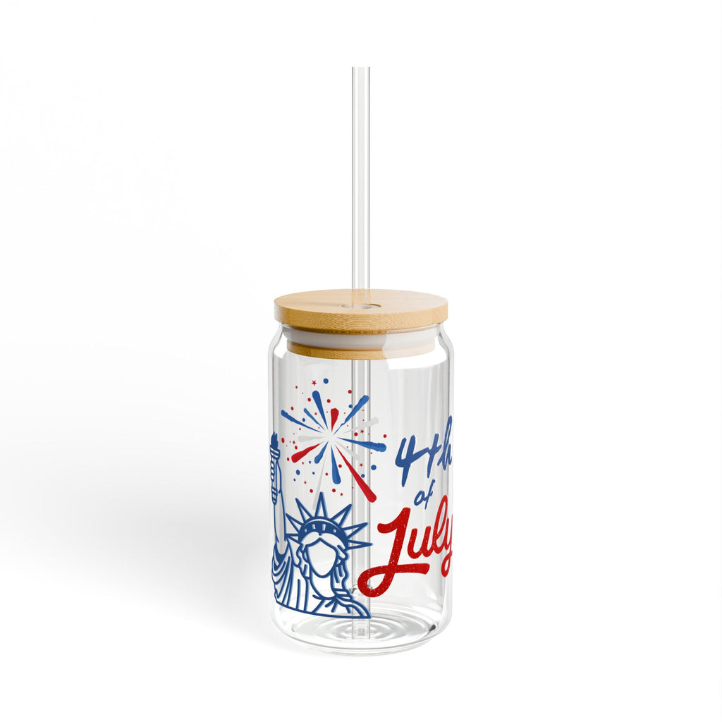 16oz July 4th Sipper Glass - Statue of Liberty Patriotic Drink Tumbler