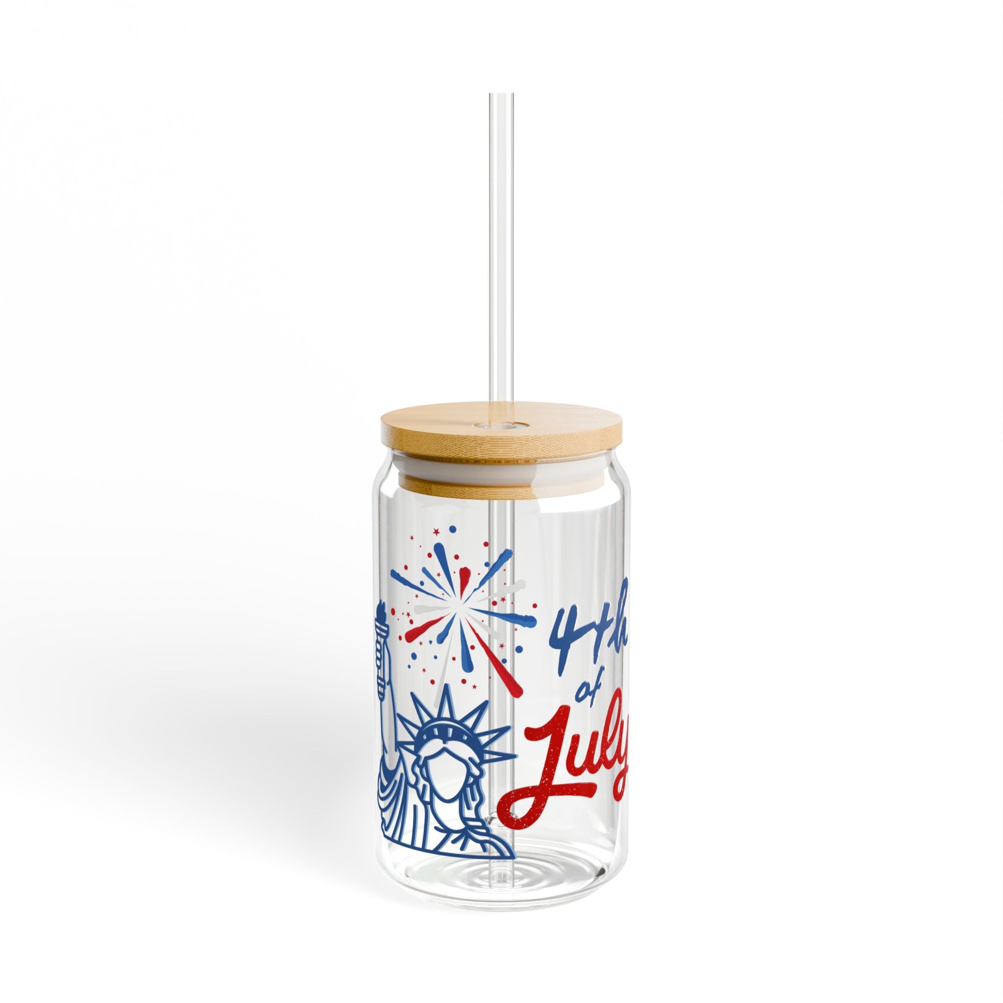 16oz July 4th Sipper Glass - Statue of Liberty Patriotic Drink Tumbler
