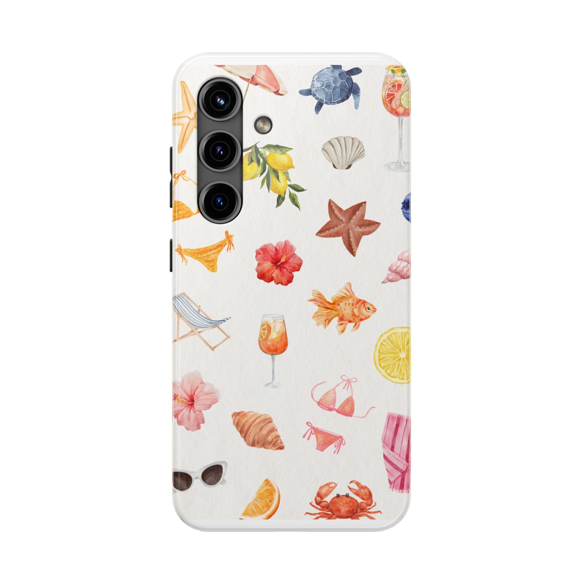 Summer Seashells Pattern Tough Phone Case — Beach Vacation Phone Cover