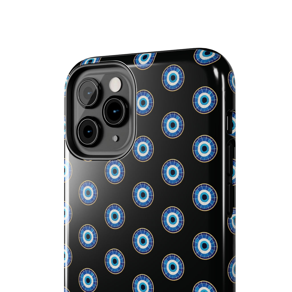 Evil Eye Pattern Tough Phone Case — Protective Blue Nazar Design