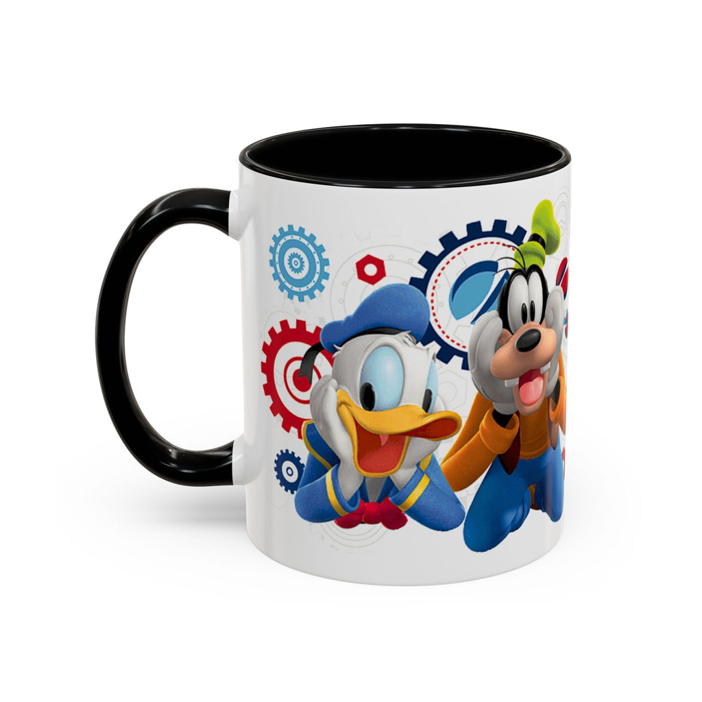 Disney Mickey & Friends Accent Coffee Mug – Mickey, Goofy & Pluto Cartoon Gift (11oz)