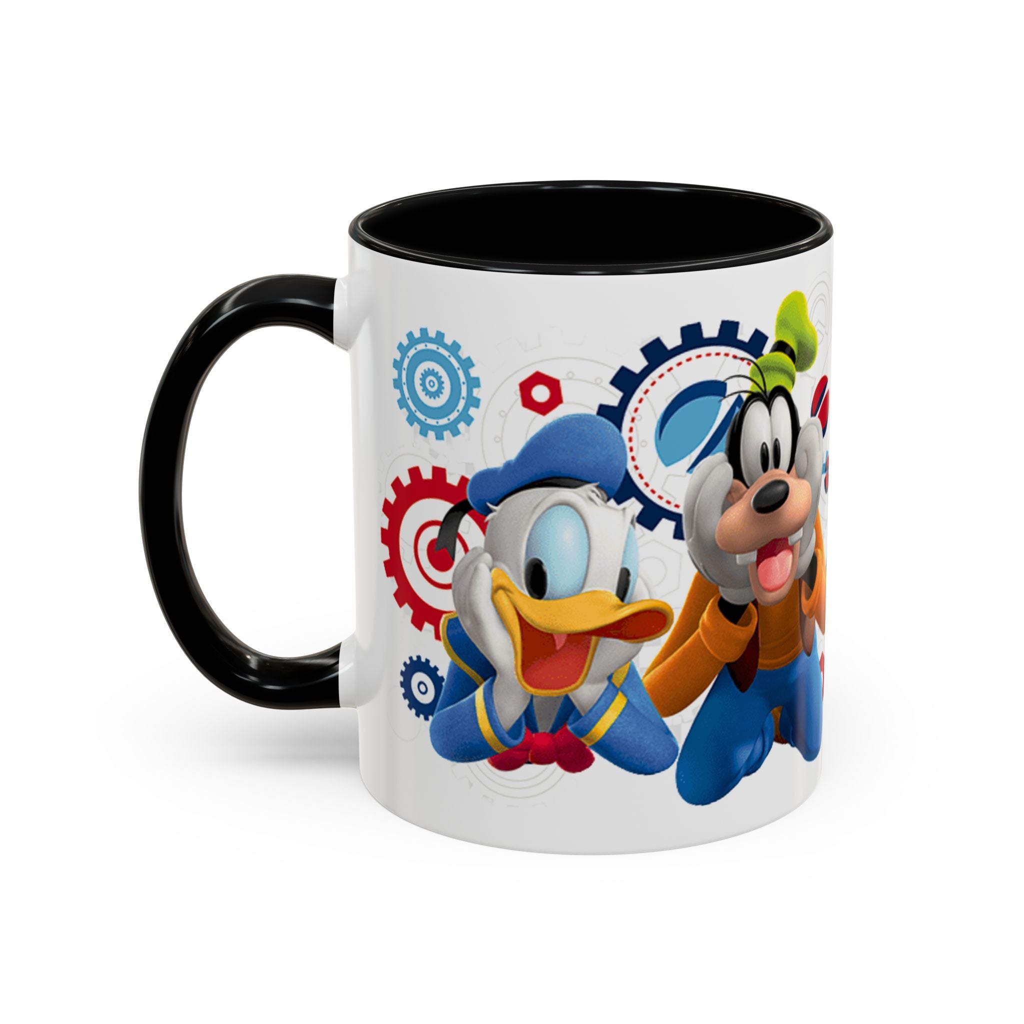 Disney Mickey & Friends Accent Coffee Mug – Mickey, Goofy & Pluto Cartoon Gift (11oz)