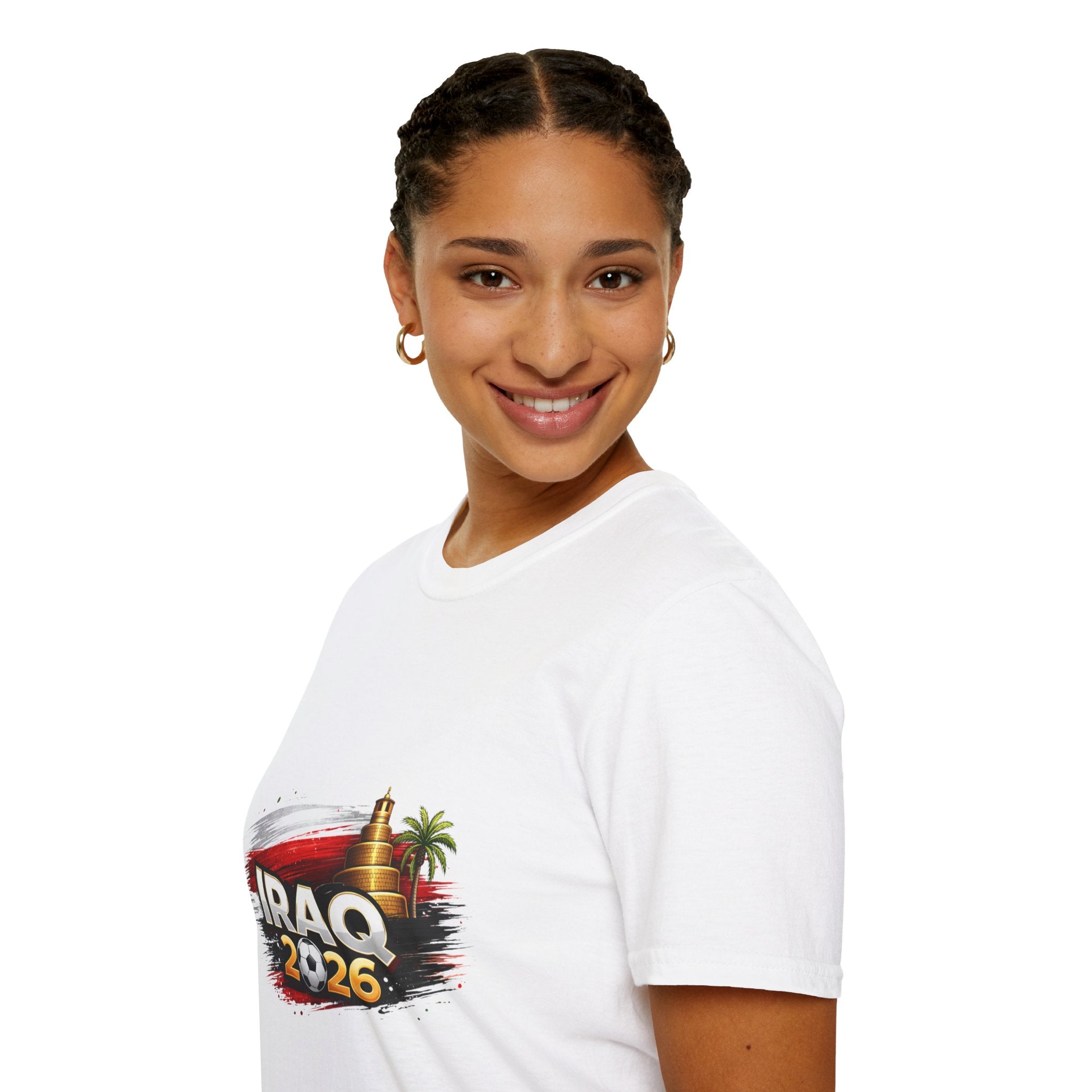 Iraq 2026 Graphic T-Shirt عراق— Iraqi Flag Map & Cultural Landmark Tee