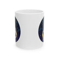 Pisces Moonlit Cat Ceramic Mug — Cute Night Sky 11oz & 15oz Coffee Cup