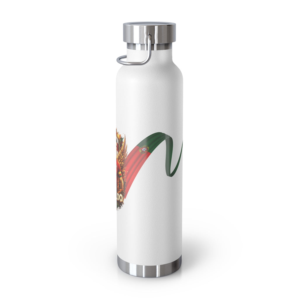 Portugal Soccer Stainless Steel Water Bottle — 22oz Vacuum Insulated Sports Bottle