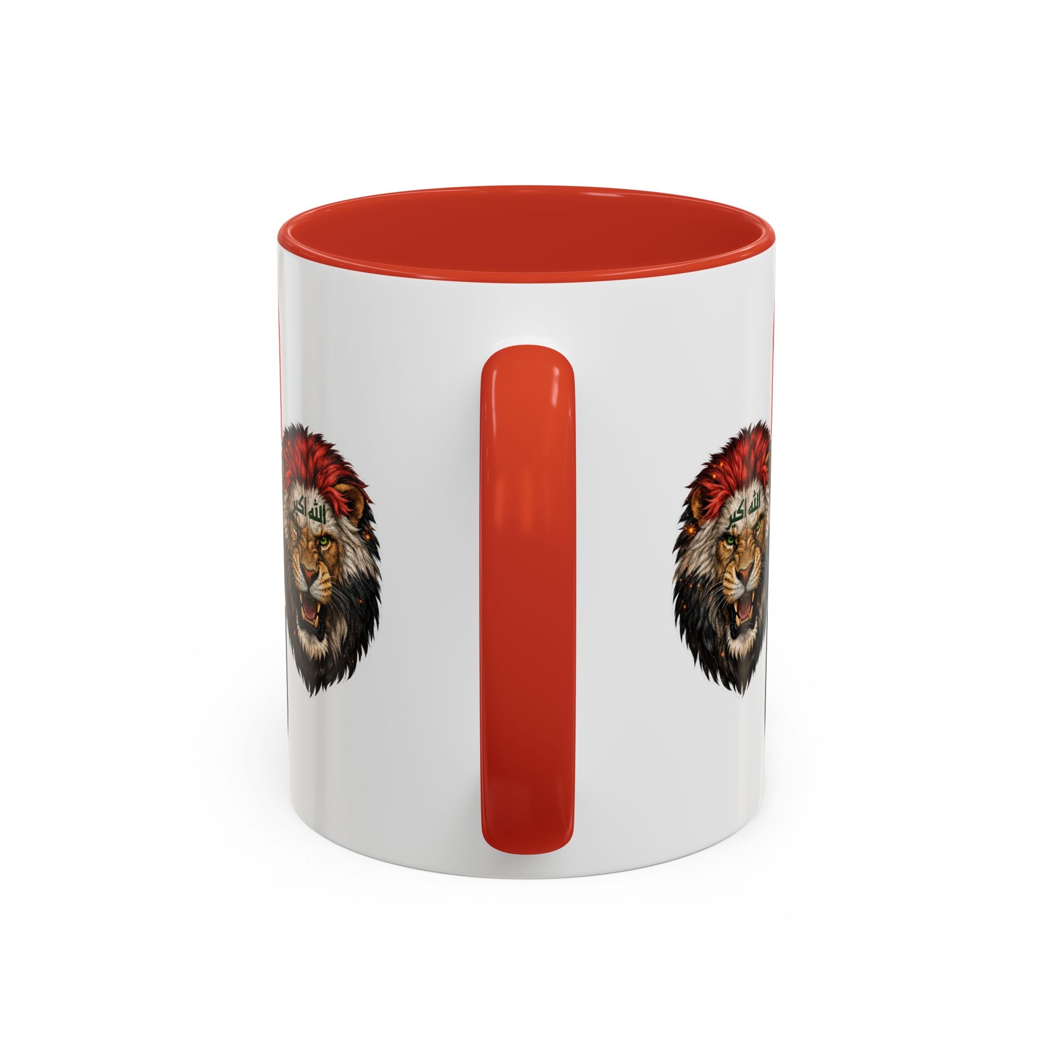 Iraq Flag Accent Coffee Mug with Lion Emblem – Patriotic Iraqi 11/15oz Mug