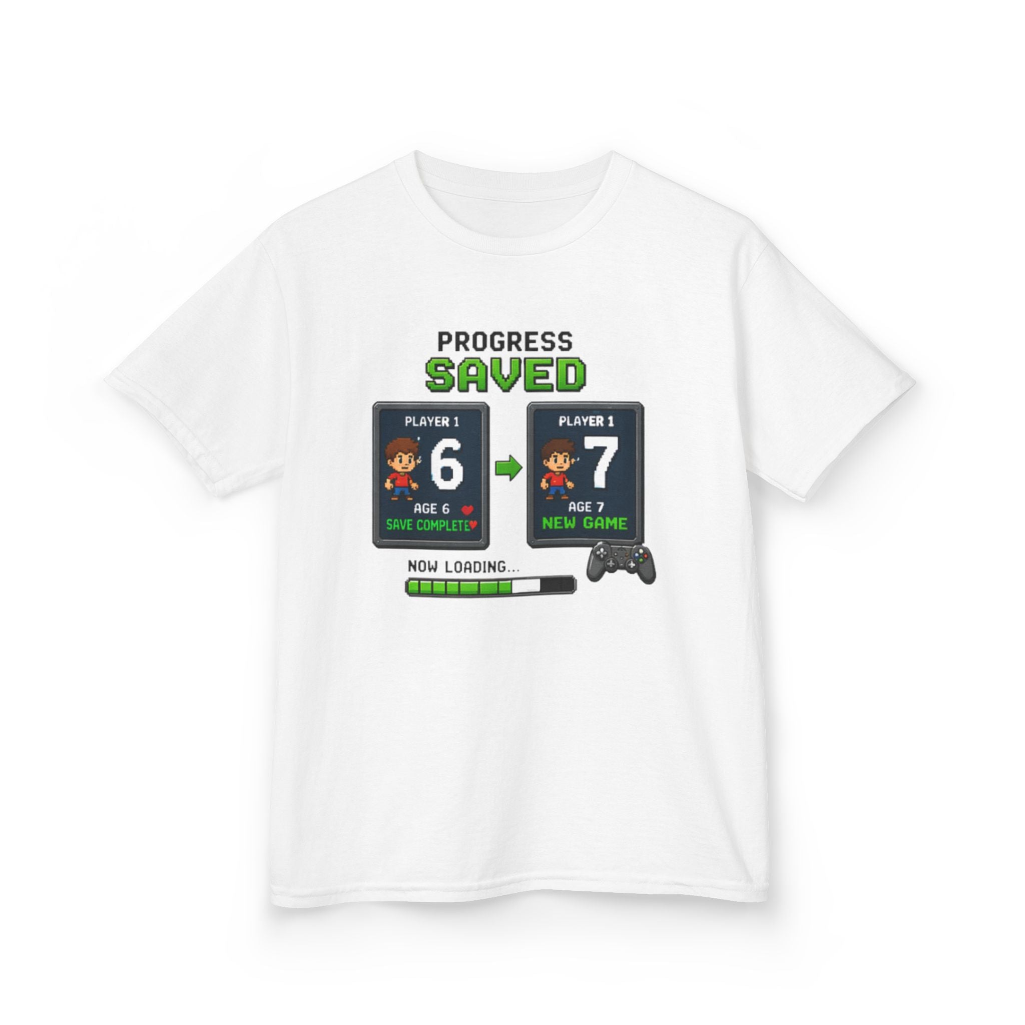 Kids Tee — 'Progress Saved' Gamer Scoreboard Shirt