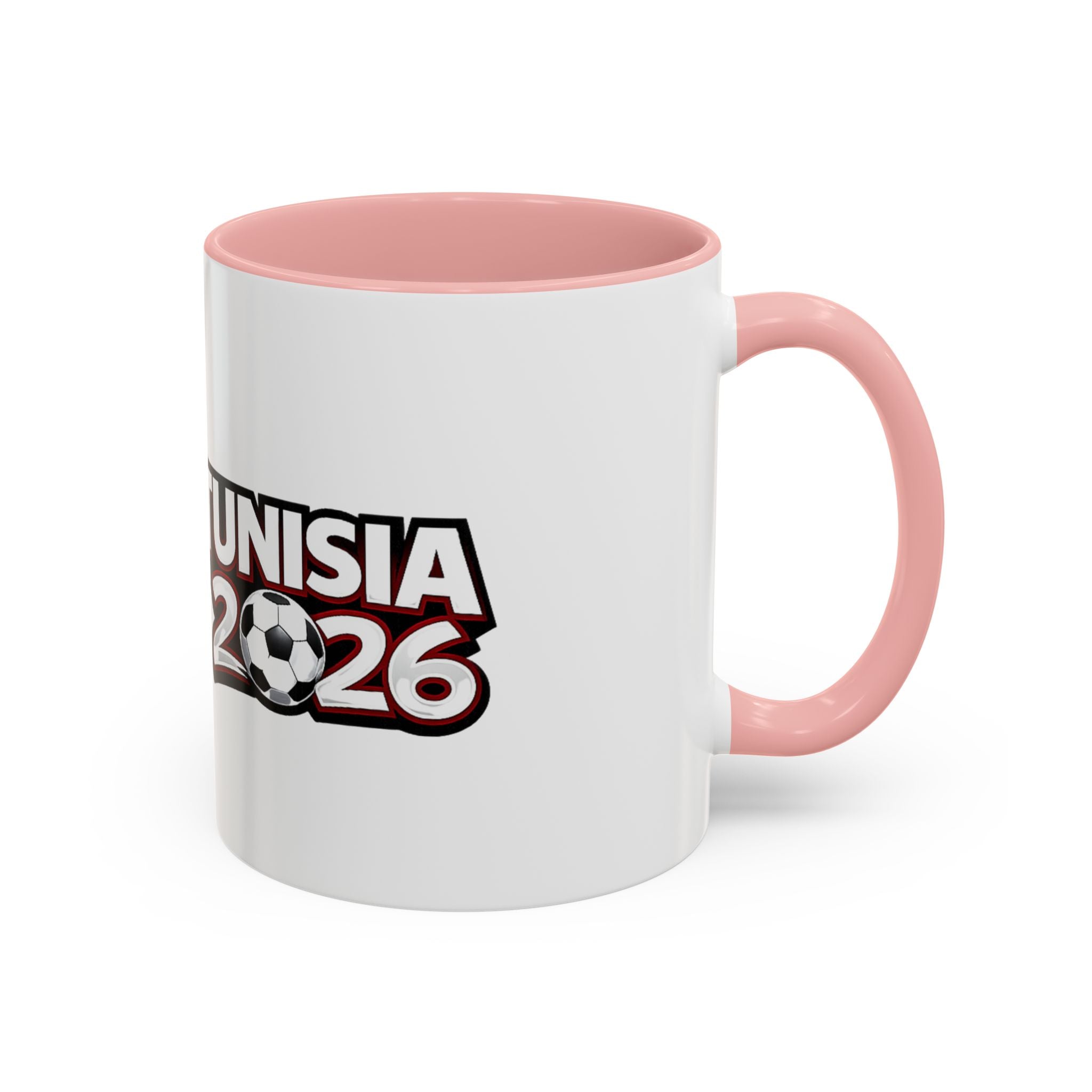 Tunisia 2026 Soccer Accent Mug — Flag & Football Fan Coffee Cup (11/15 oz)