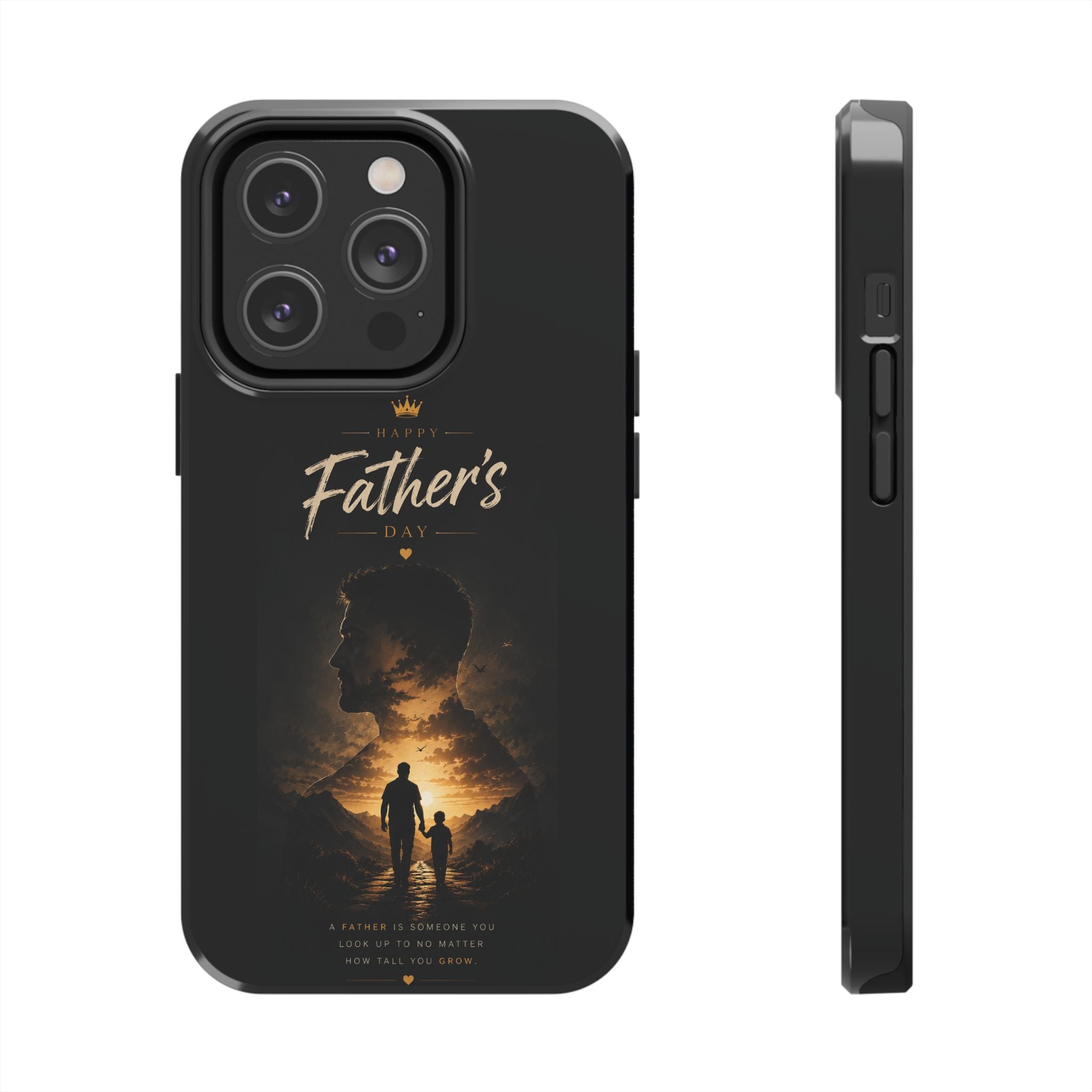 Father's Day Tough Phone Case – Silhouette Dad & Child Tribute